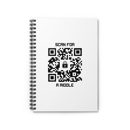 Hidden – Notebook – White – Scan for a Riddle - QR NATION