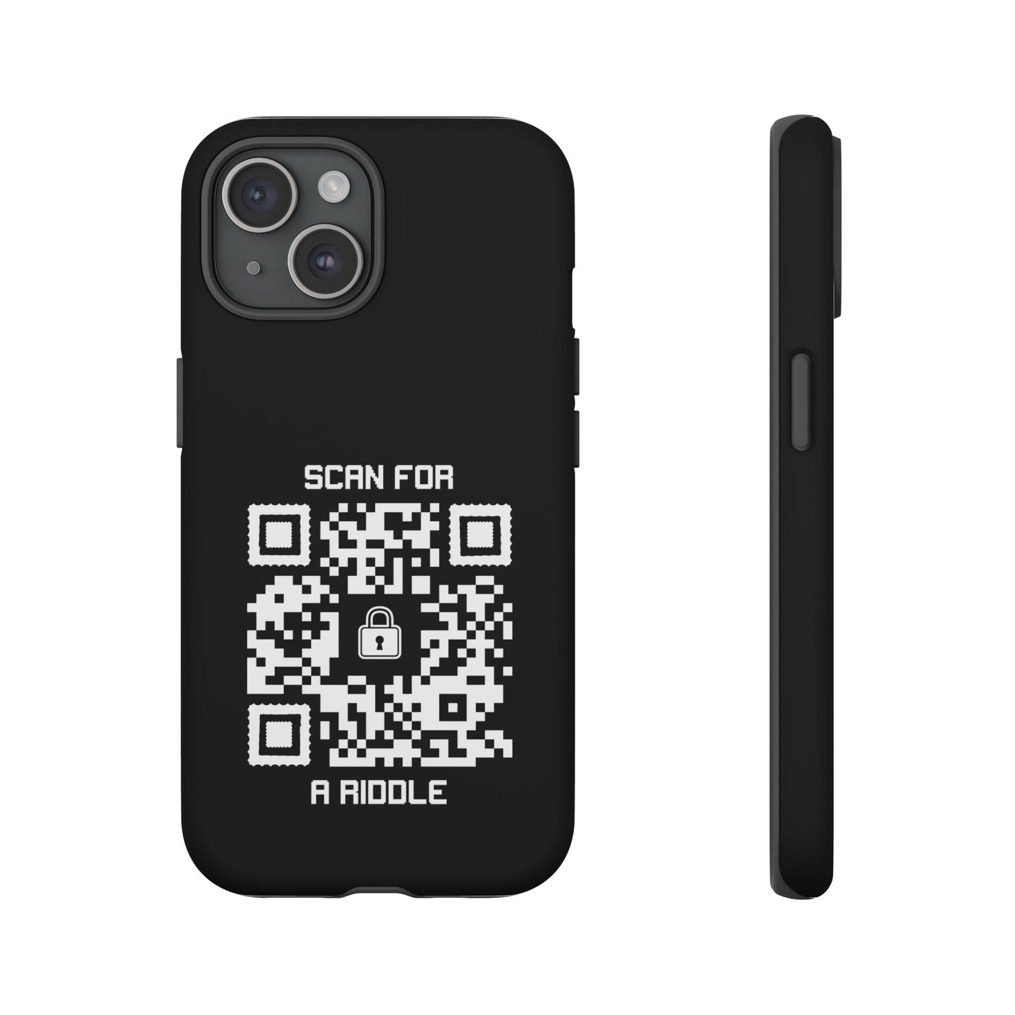 Hidden – Tough Case – Black – Scan for a Riddle - QR NATION
