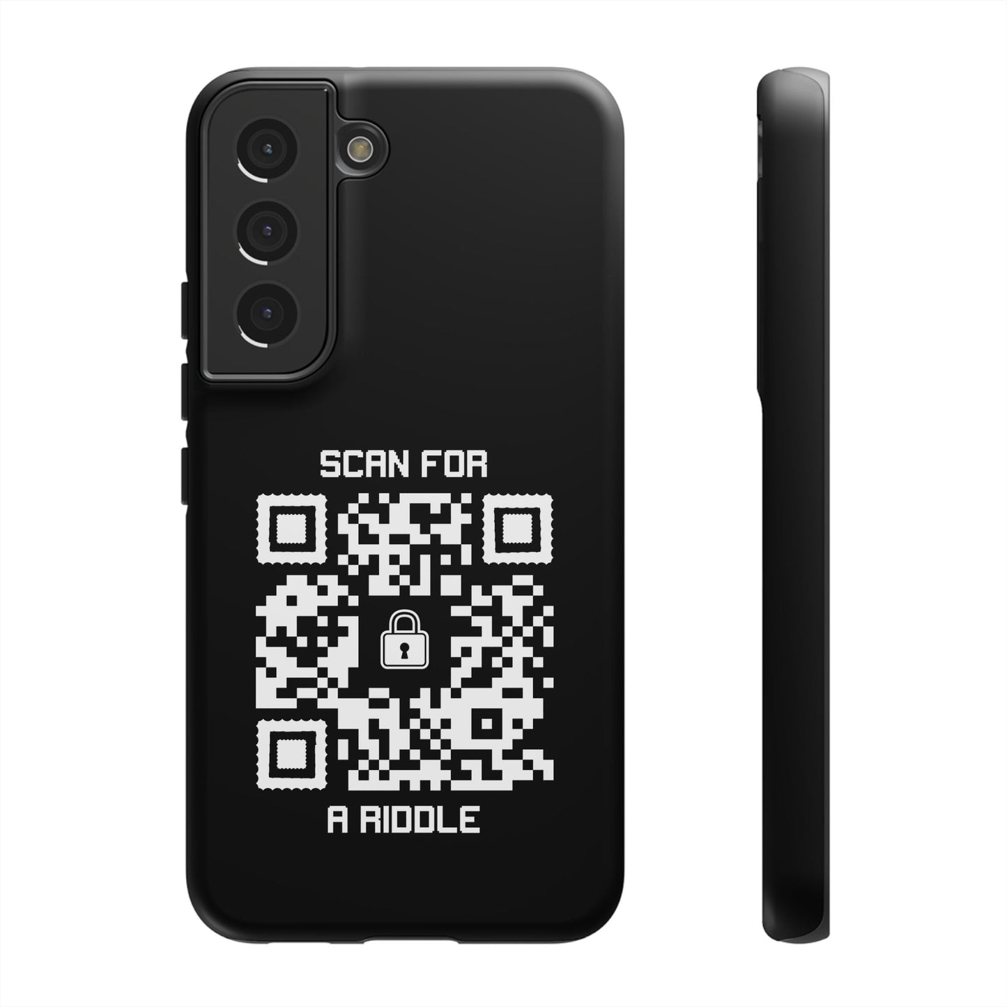 Hidden – Tough Case – Black – Scan for a Riddle - QR NATION