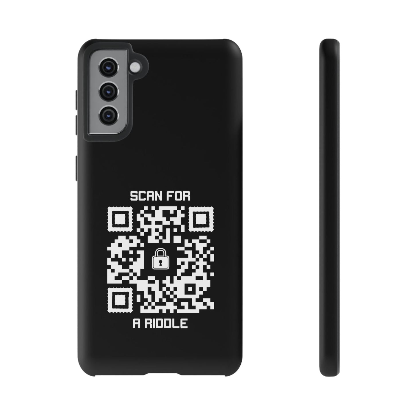 Hidden – Tough Case – Black – Scan for a Riddle - QR NATION