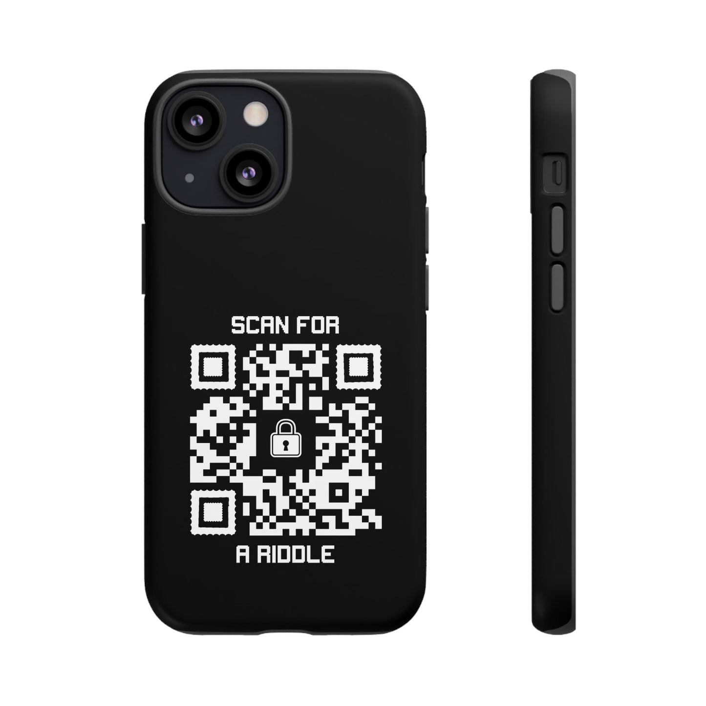 Hidden – Tough Case – Black – Scan for a Riddle - QR NATION