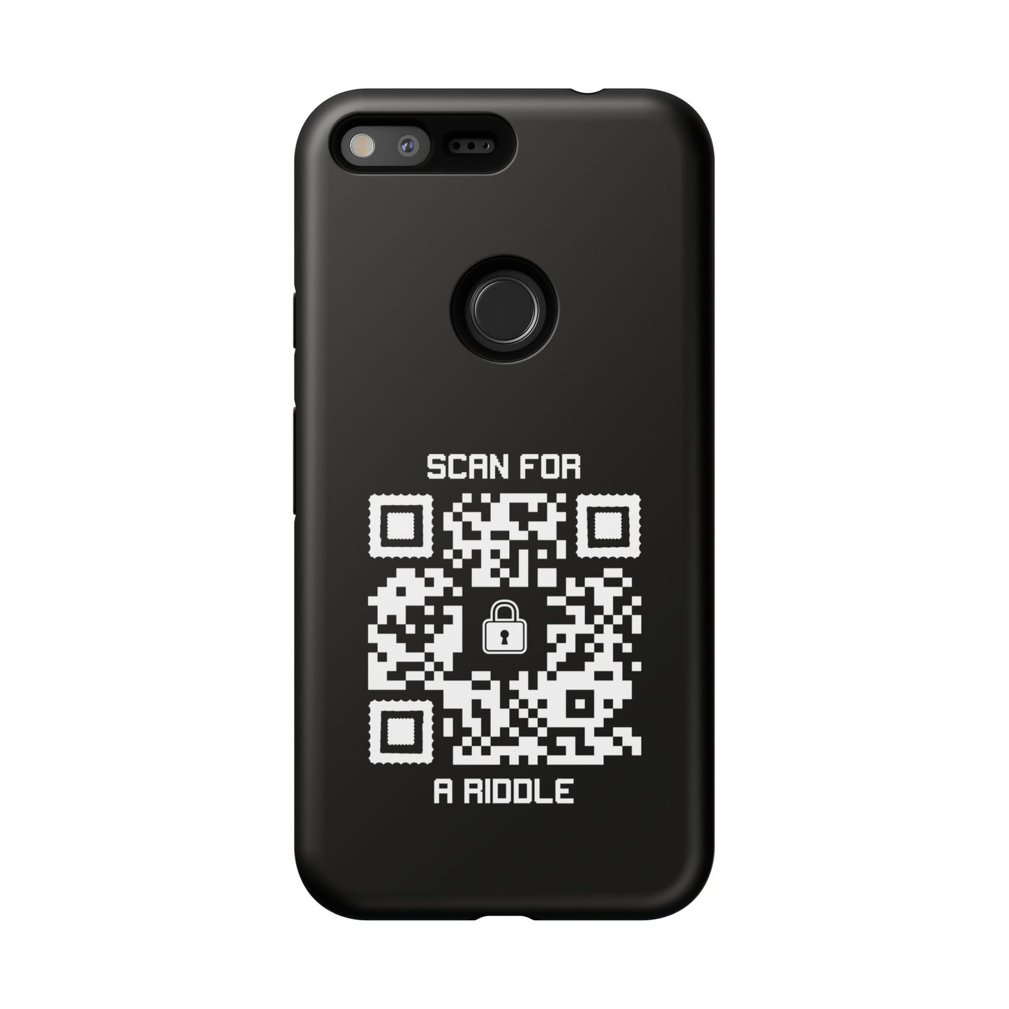 Hidden – Tough Case – Black – Scan for a Riddle - QR NATION