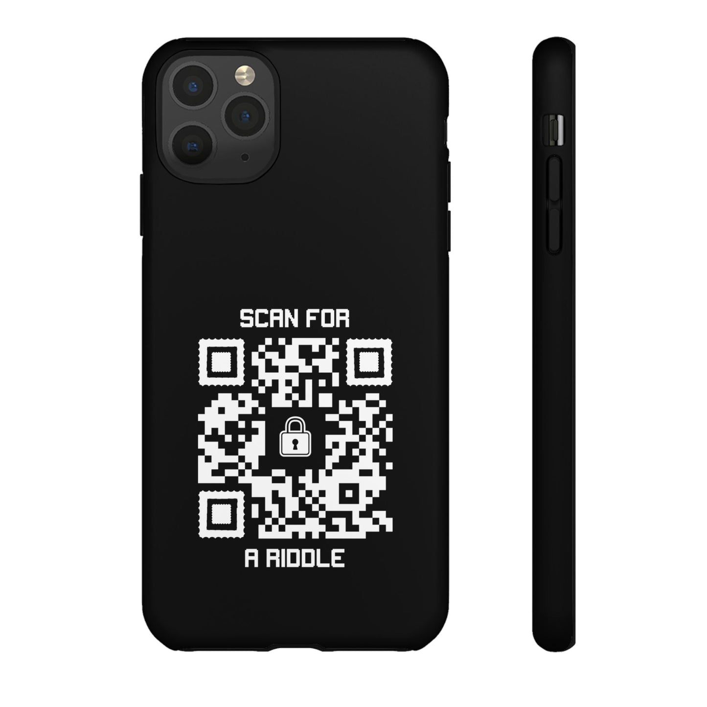 Hidden – Tough Case – Black – Scan for a Riddle - QR NATION