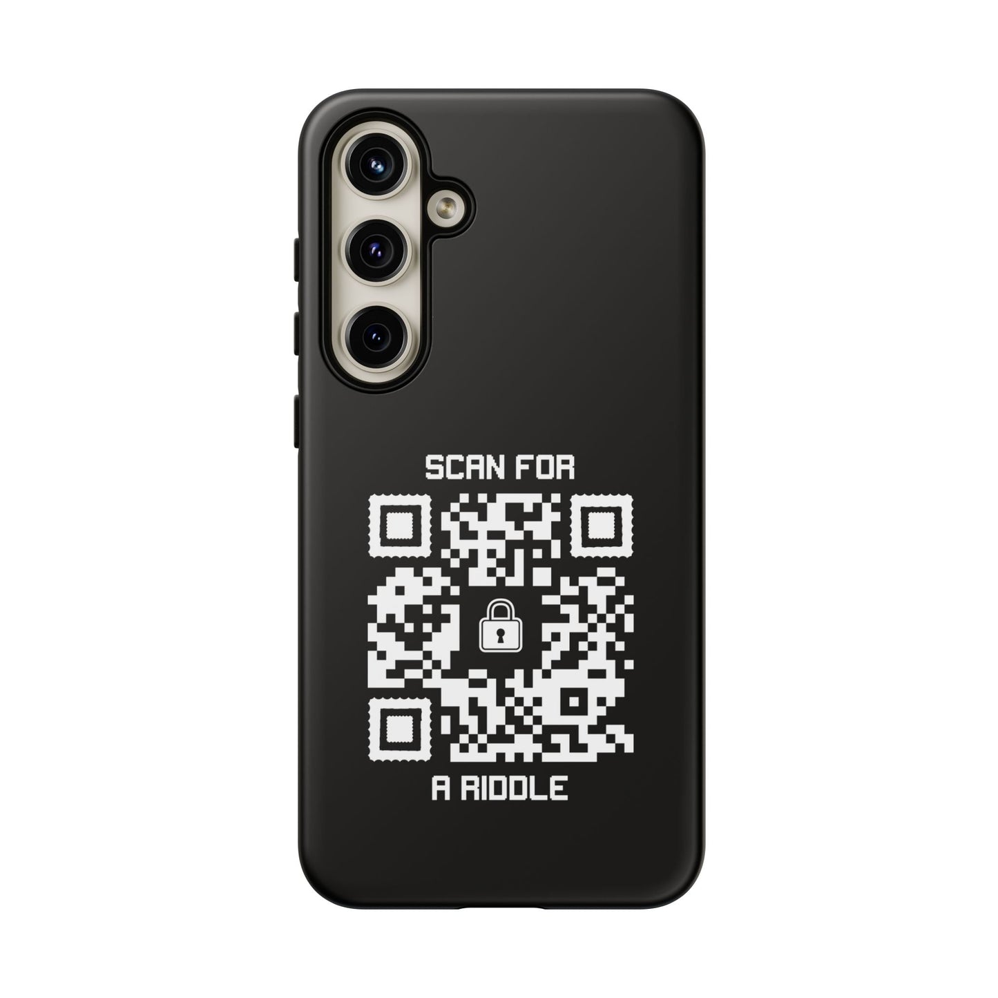 Hidden – Tough Case – Black – Scan for a Riddle - QR NATION