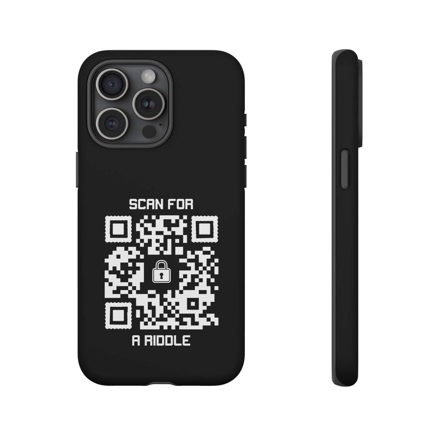 Hidden – Tough Case – Black – Scan for a Riddle - QR NATION