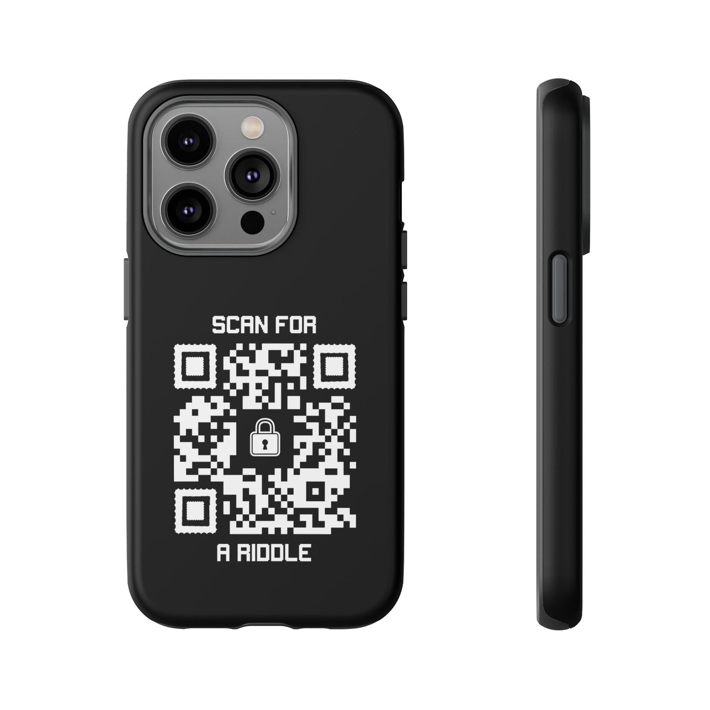 Hidden – Tough Case – Black – Scan for a Riddle - QR NATION