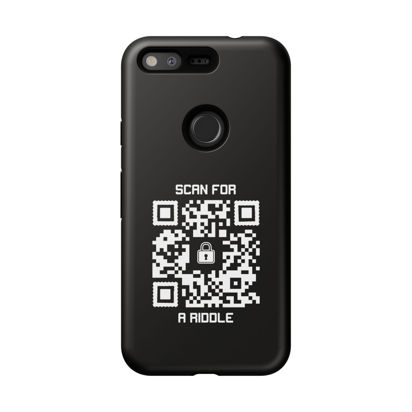 Hidden – Tough Case – Black – Scan for a Riddle - QR NATION