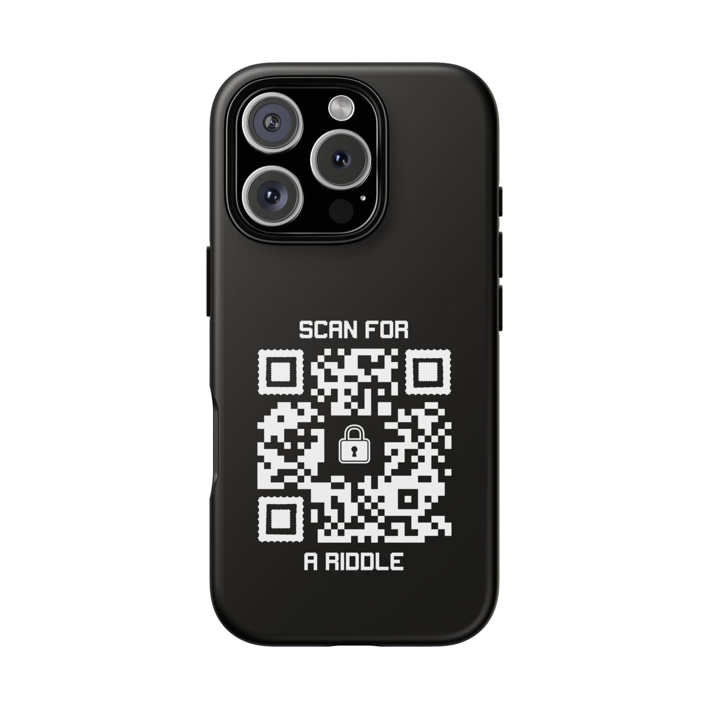 Hidden – Tough Case – Black – Scan for a Riddle - QR NATION