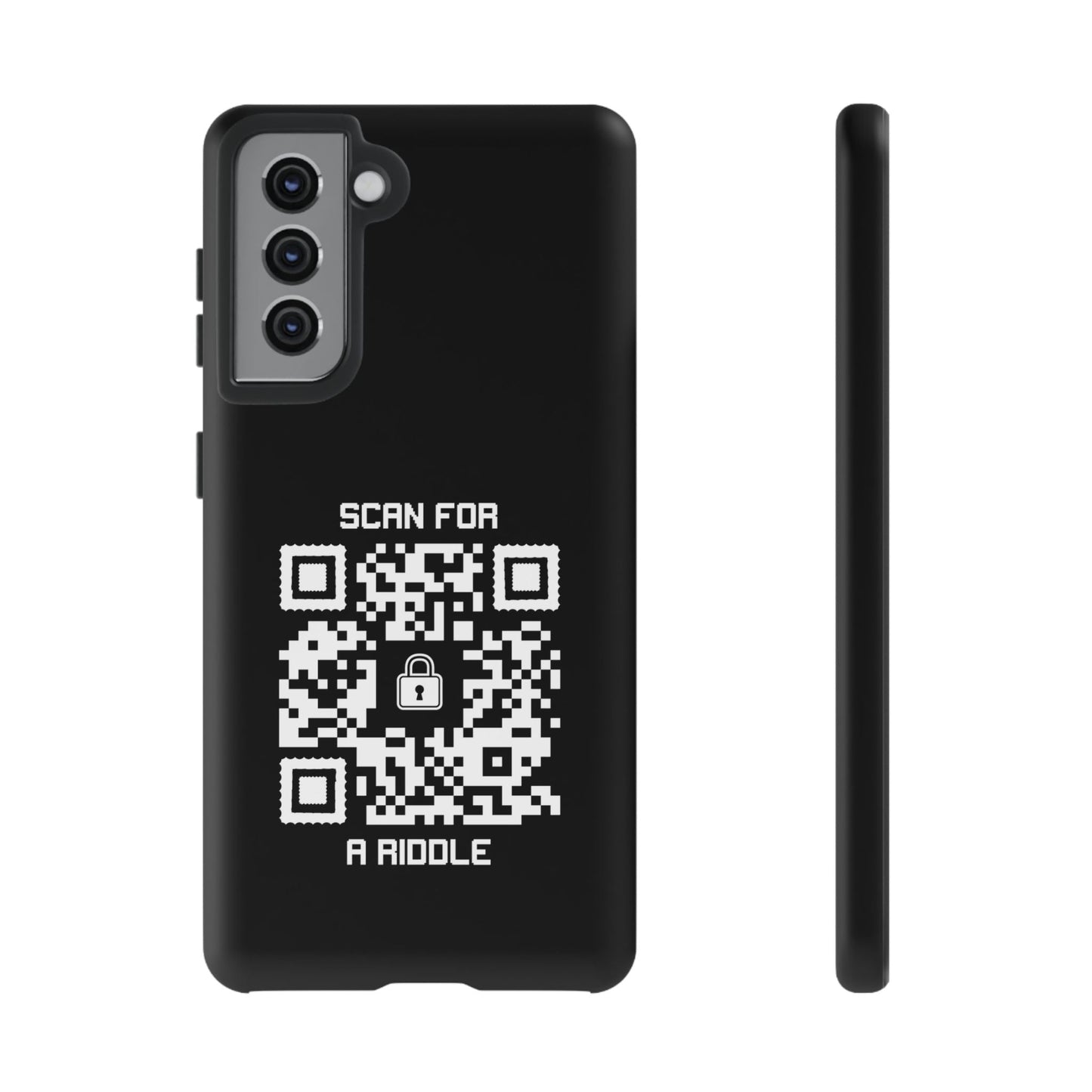 Hidden – Tough Case – Black – Scan for a Riddle - QR NATION