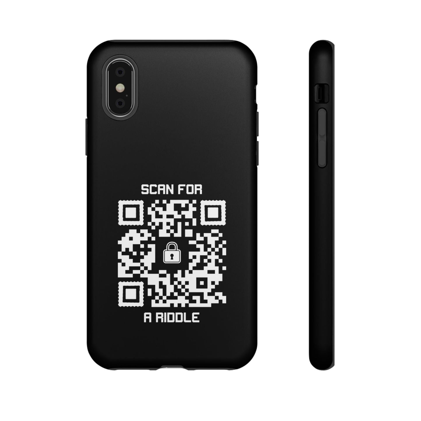 Hidden – Tough Case – Black – Scan for a Riddle - QR NATION