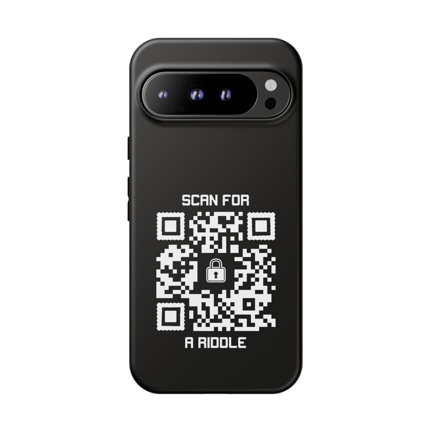Hidden – Tough Case – Black – Scan for a Riddle - QR NATION