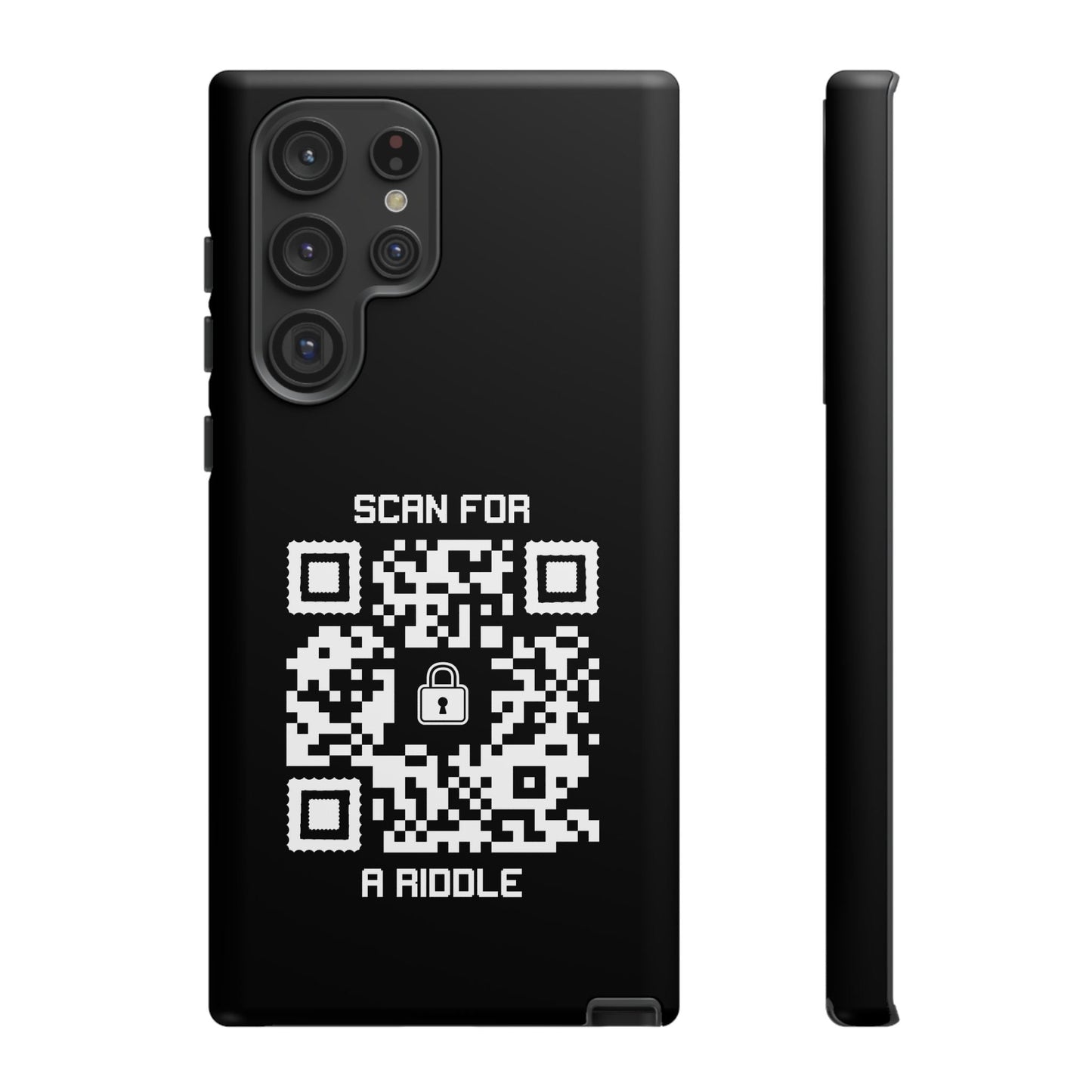 Hidden – Tough Case – Black – Scan for a Riddle - QR NATION