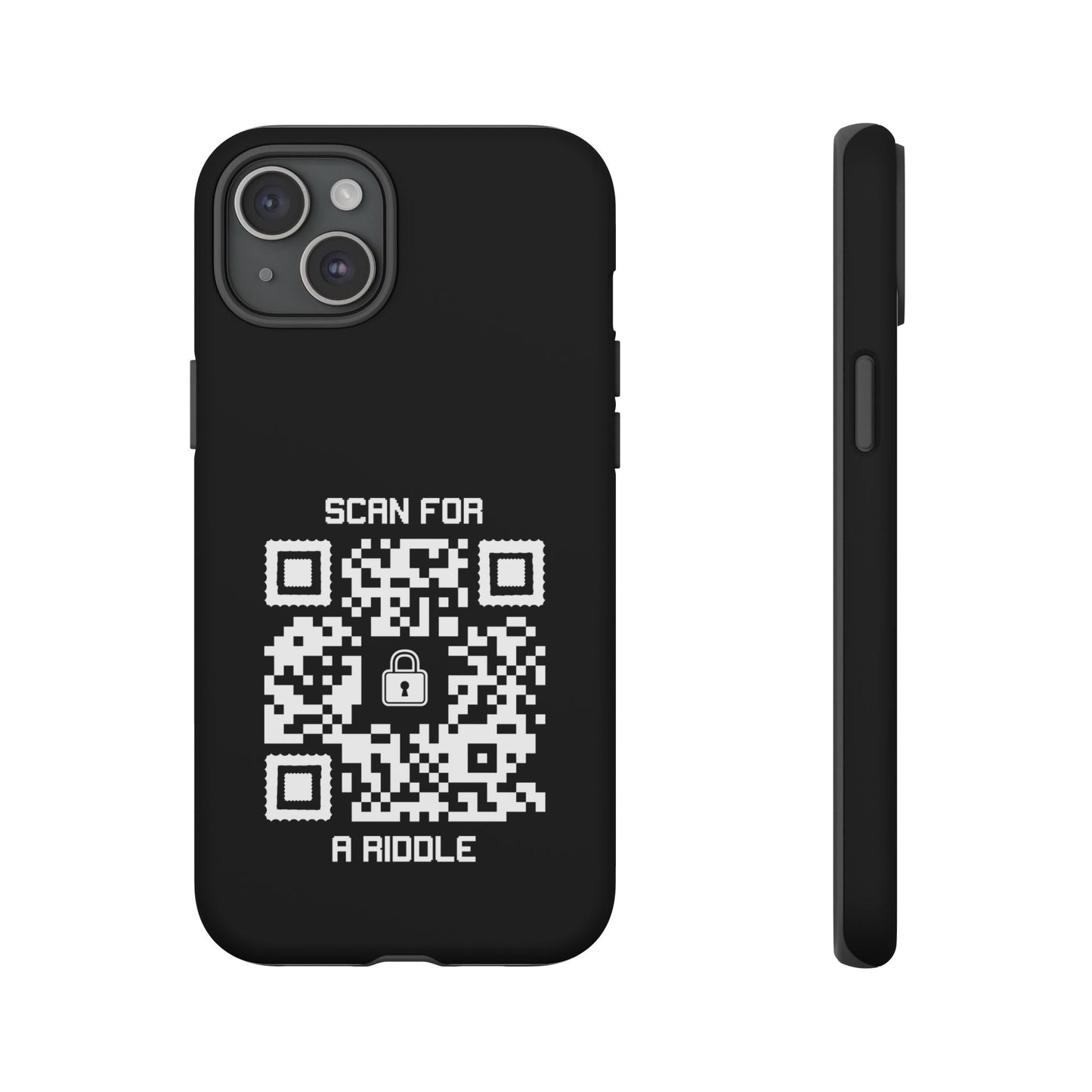 Hidden – Tough Case – Black – Scan for a Riddle - QR NATION