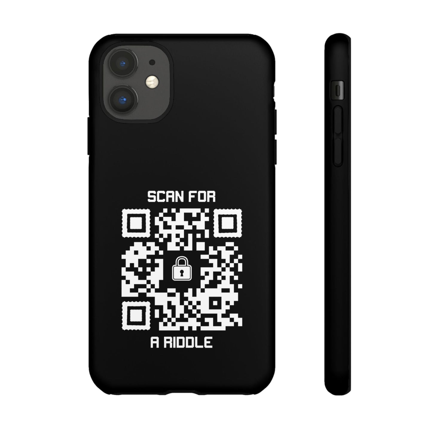 Hidden – Tough Case – Black – Scan for a Riddle - QR NATION