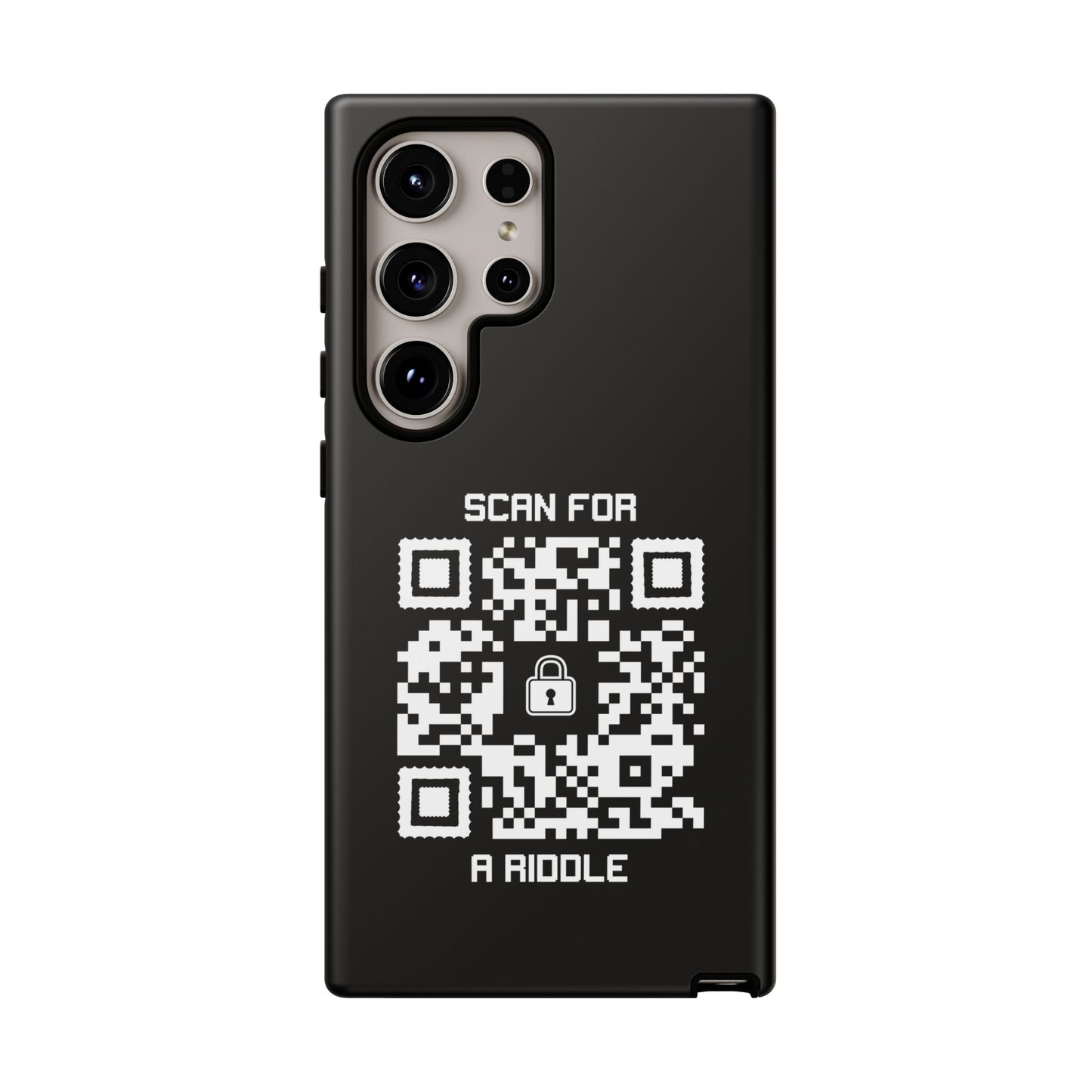 Hidden – Tough Case – Black – Scan for a Riddle - QR NATION