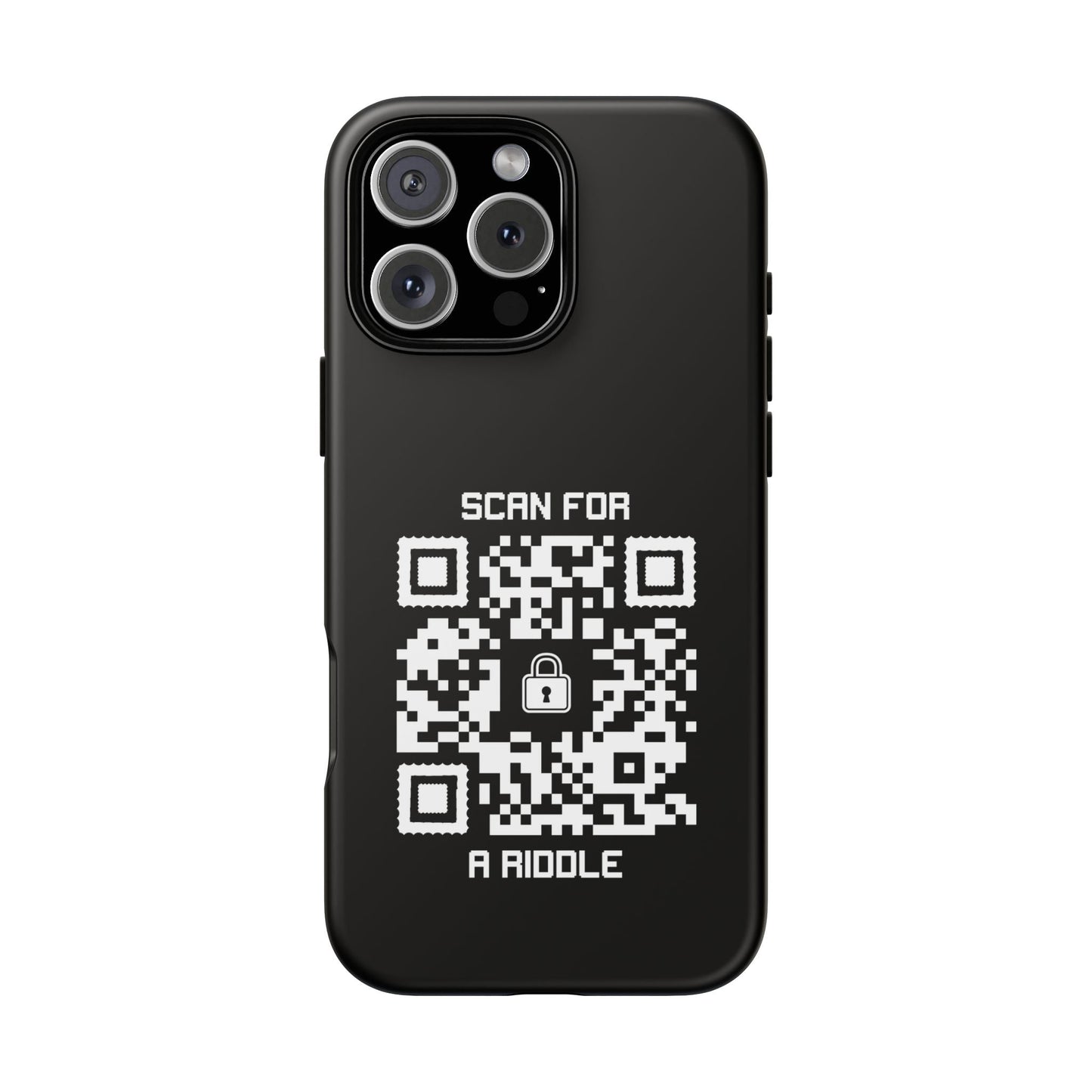 Hidden – Tough Case – Black – Scan for a Riddle - QR NATION
