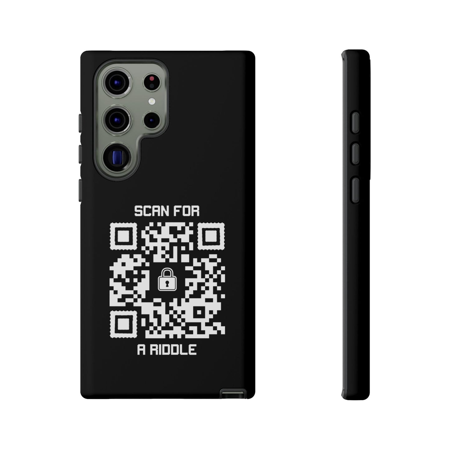 Hidden – Tough Case – Black – Scan for a Riddle - QR NATION