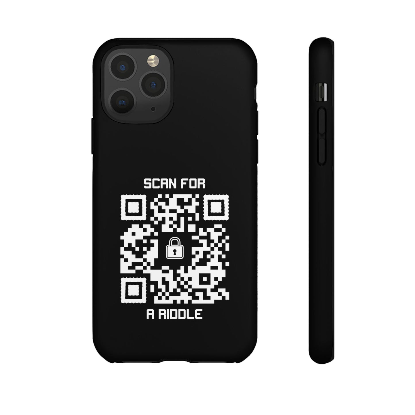 Hidden – Tough Case – Black – Scan for a Riddle - QR NATION