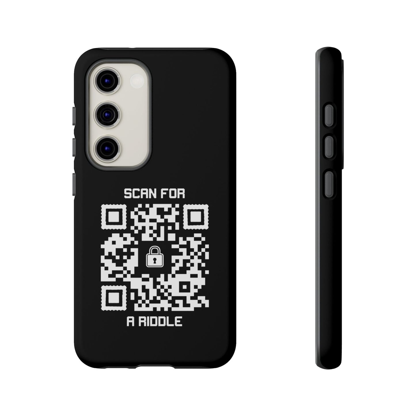 Hidden – Tough Case – Black – Scan for a Riddle - QR NATION