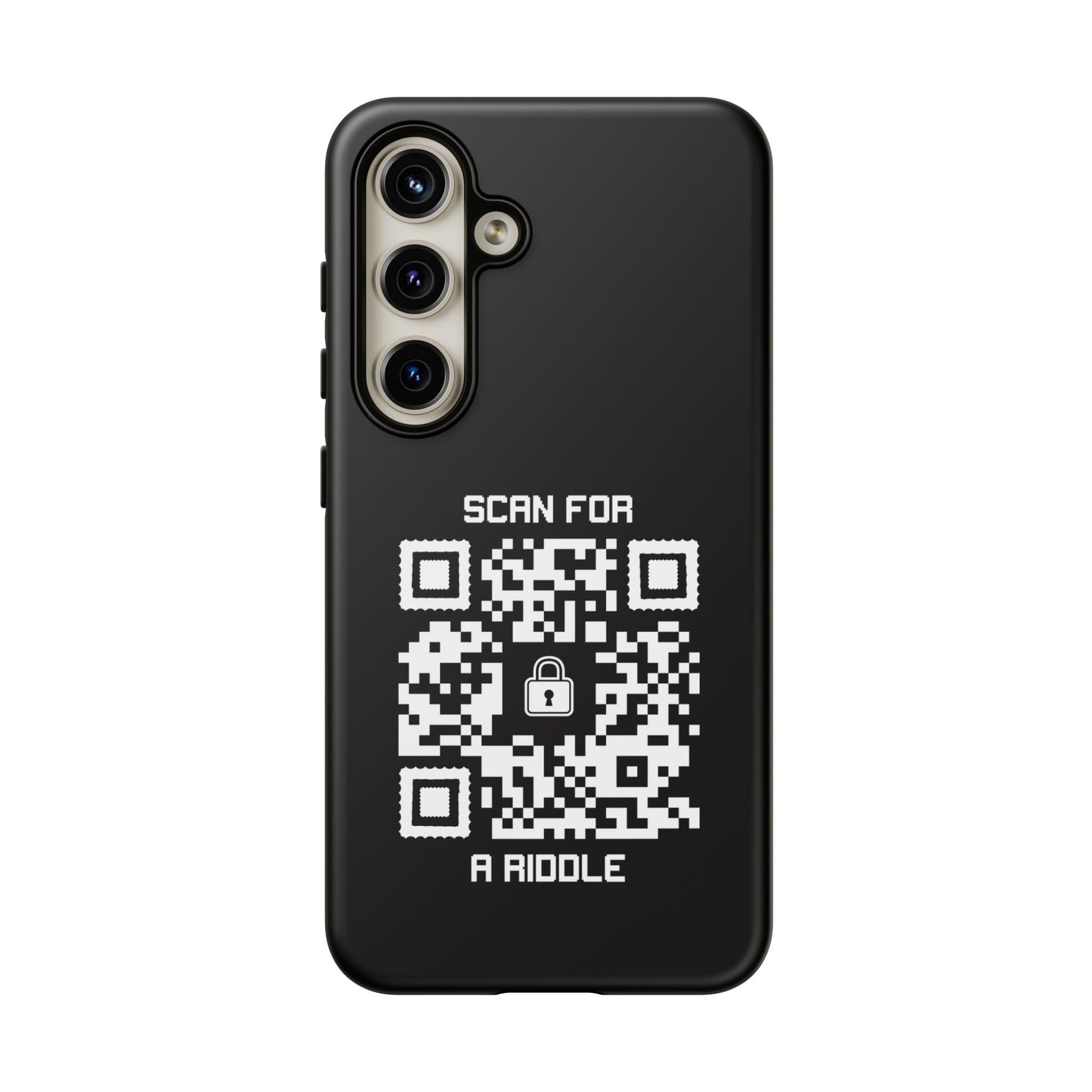 Hidden – Tough Case – Black – Scan for a Riddle - QR NATION