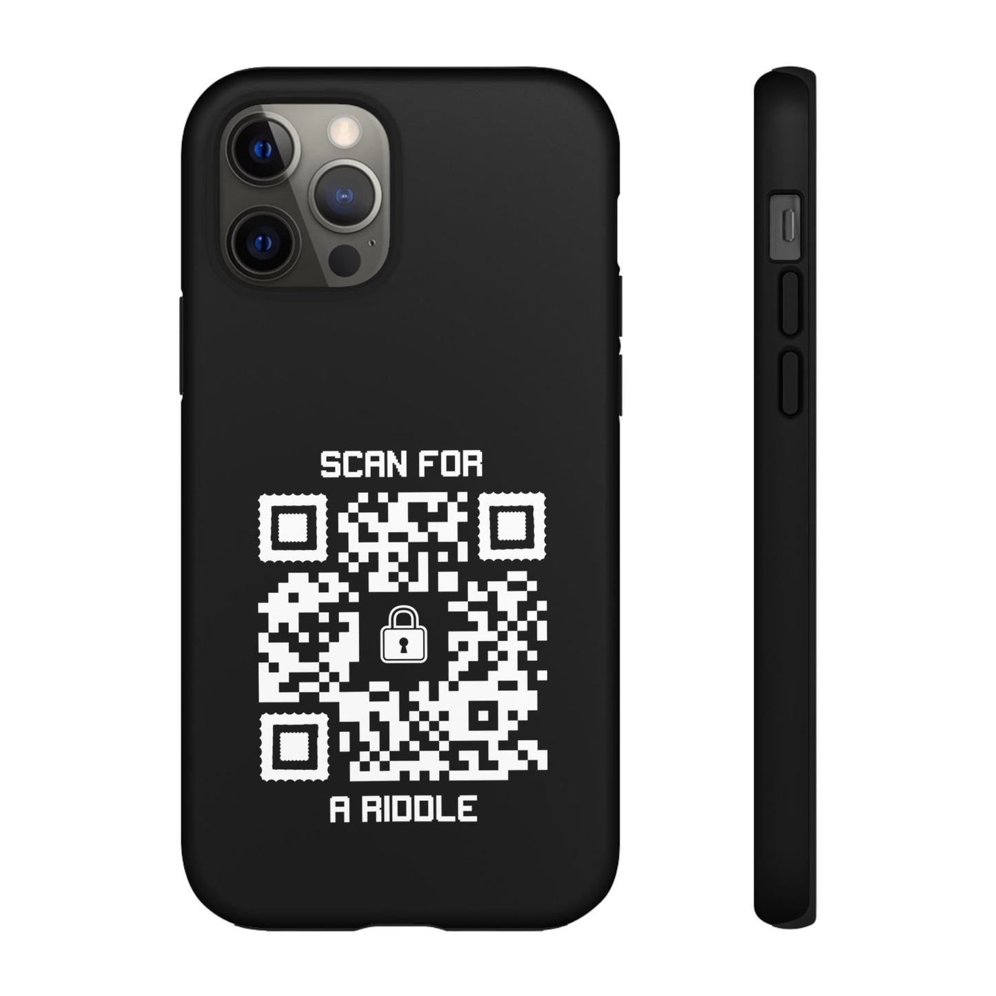 Hidden – Tough Case – Black – Scan for a Riddle - QR NATION