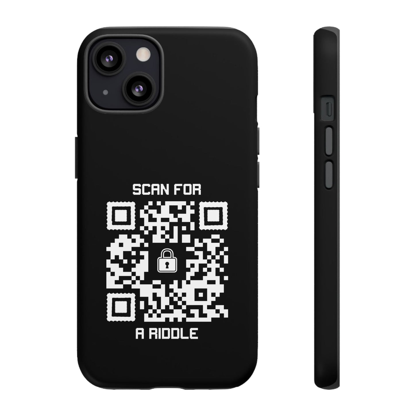Hidden – Tough Case – Black – Scan for a Riddle - QR NATION