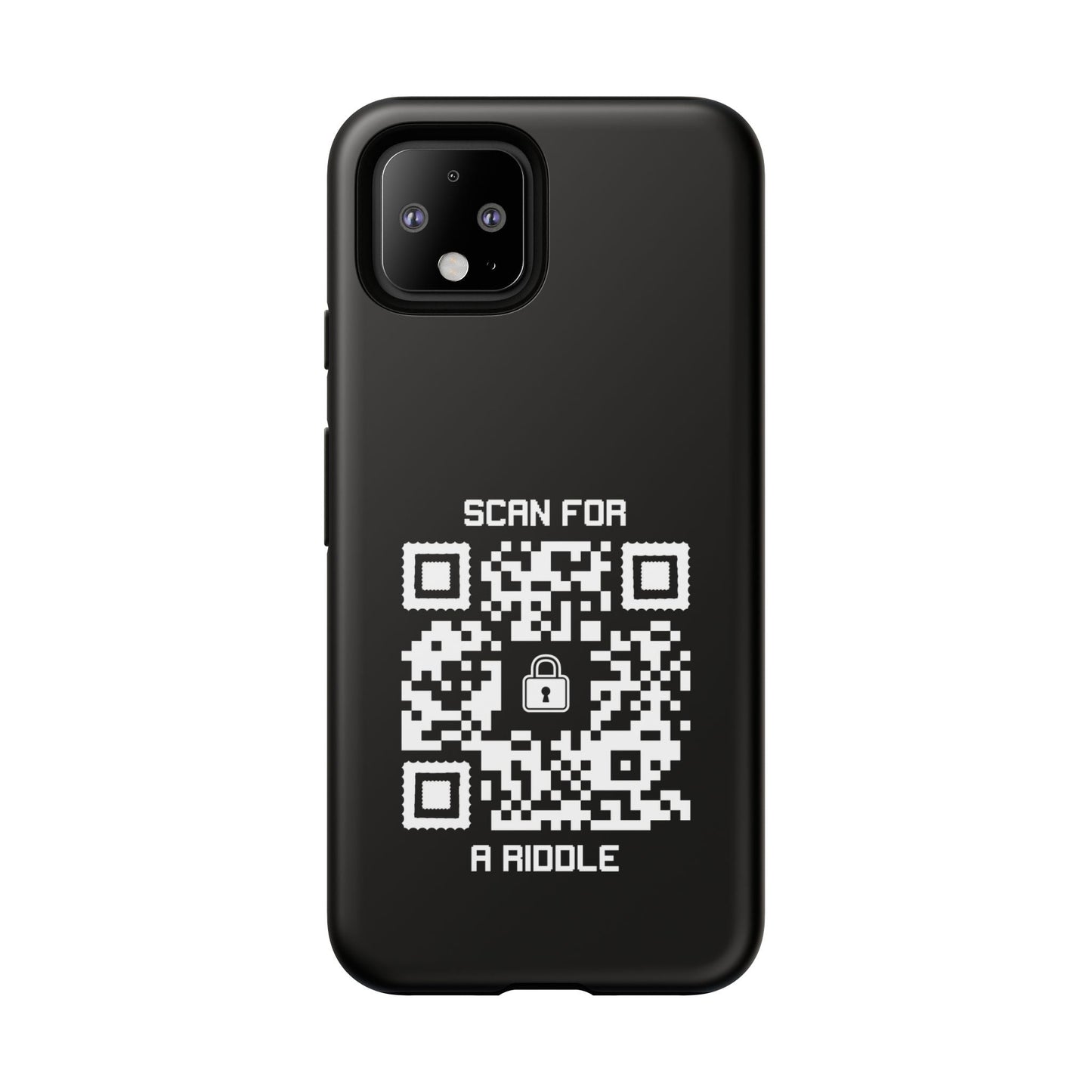 Hidden – Tough Case – Black – Scan for a Riddle - QR NATION