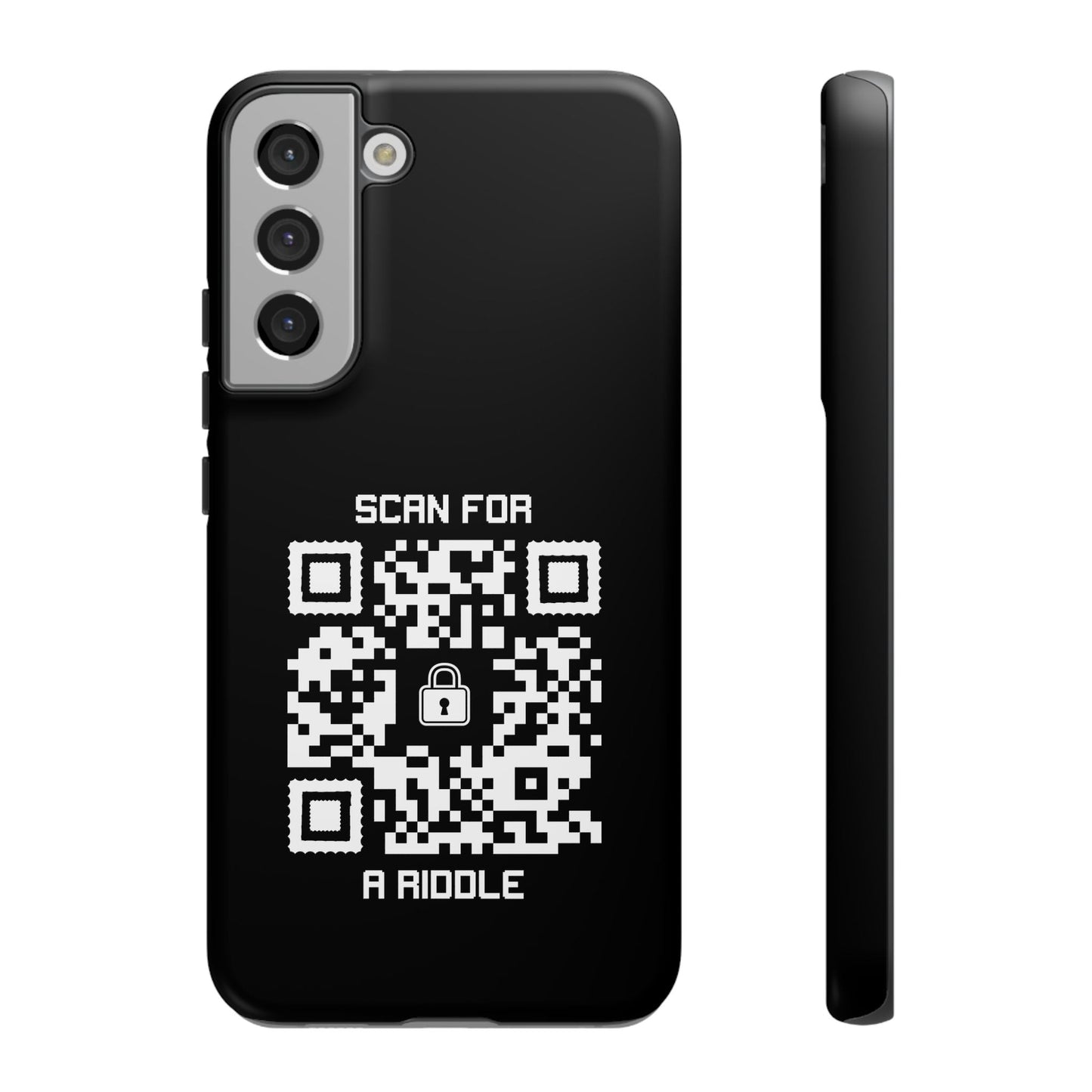 Hidden – Tough Case – Black – Scan for a Riddle - QR NATION