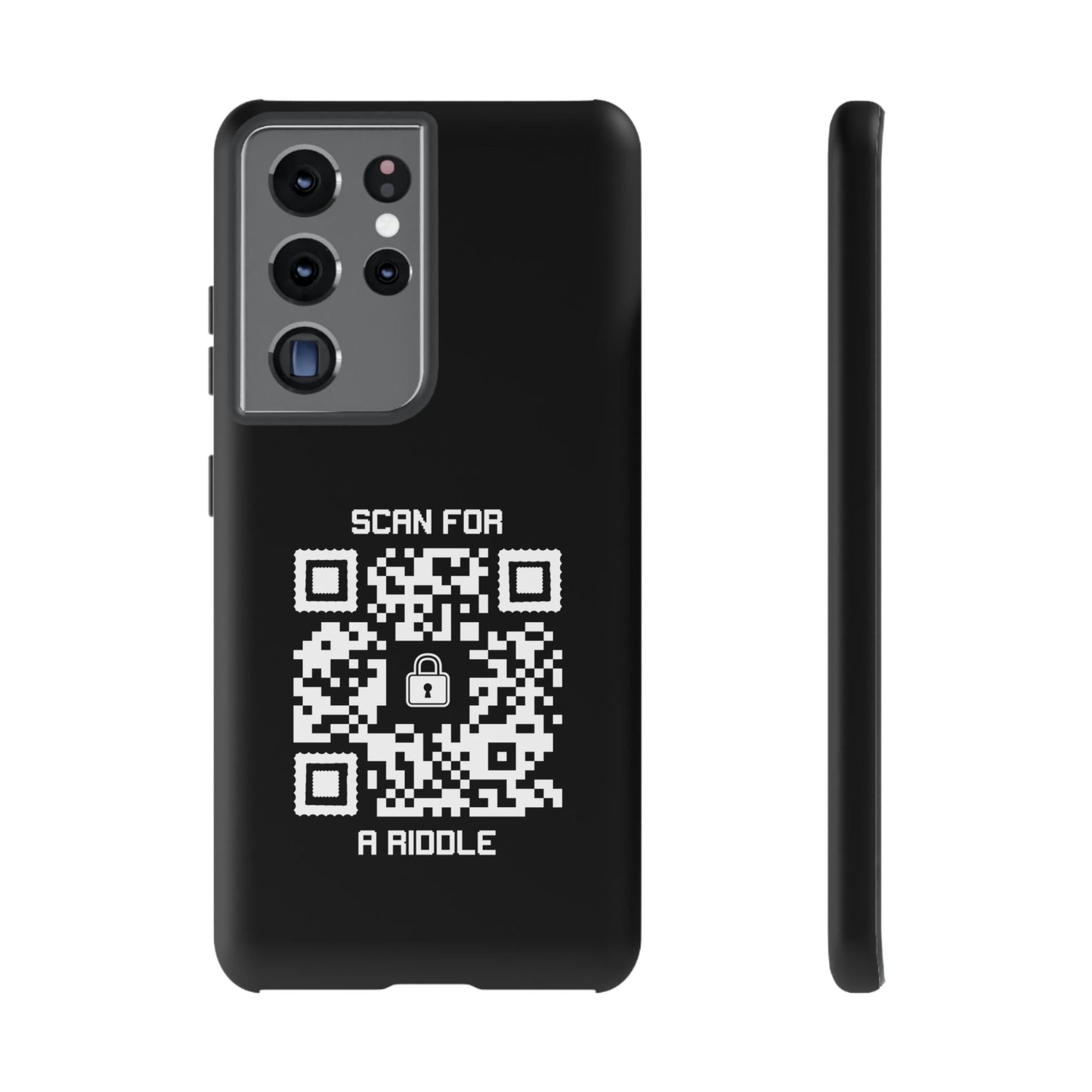 Hidden – Tough Case – Black – Scan for a Riddle - QR NATION