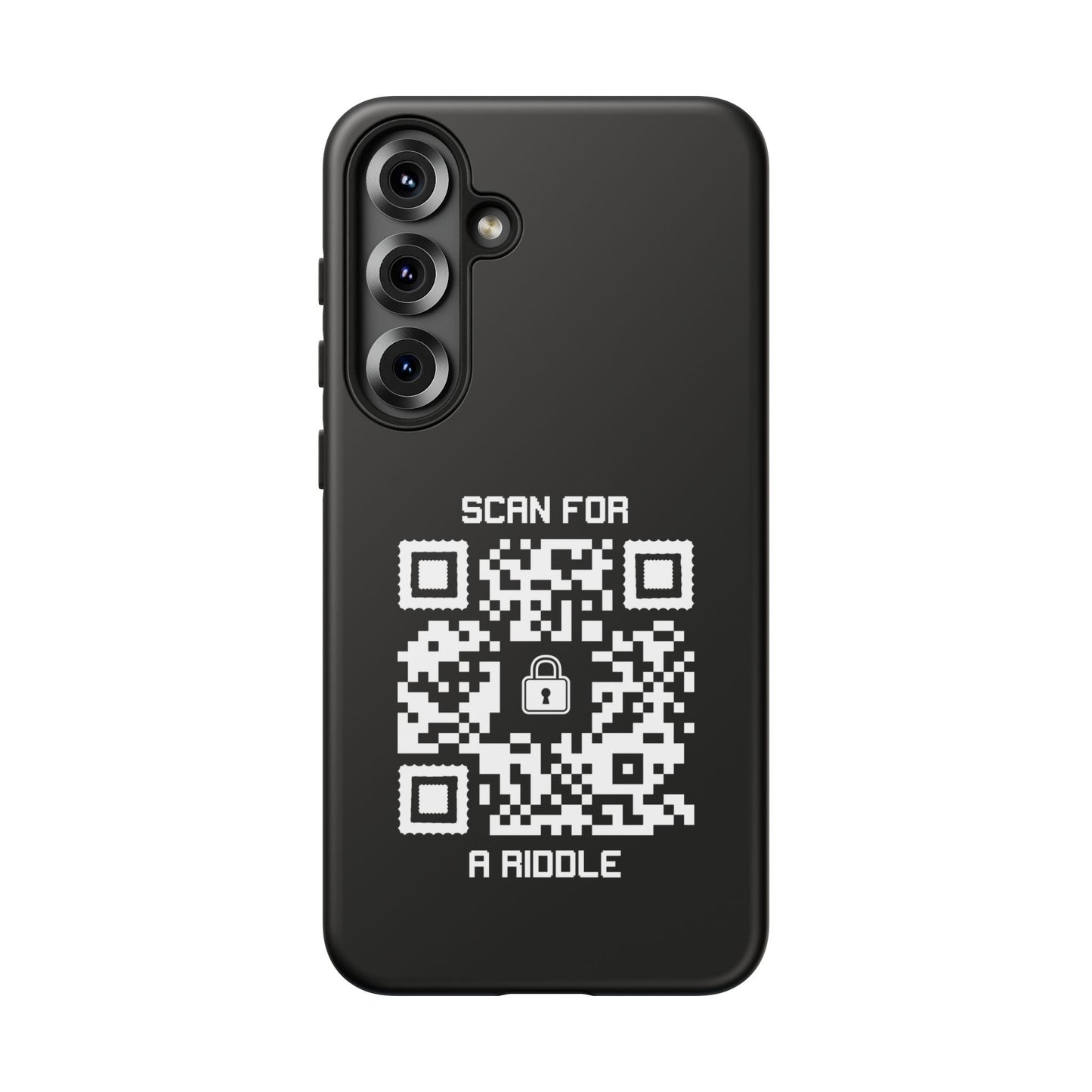 Hidden – Tough Case – Black – Scan for a Riddle - QR NATION