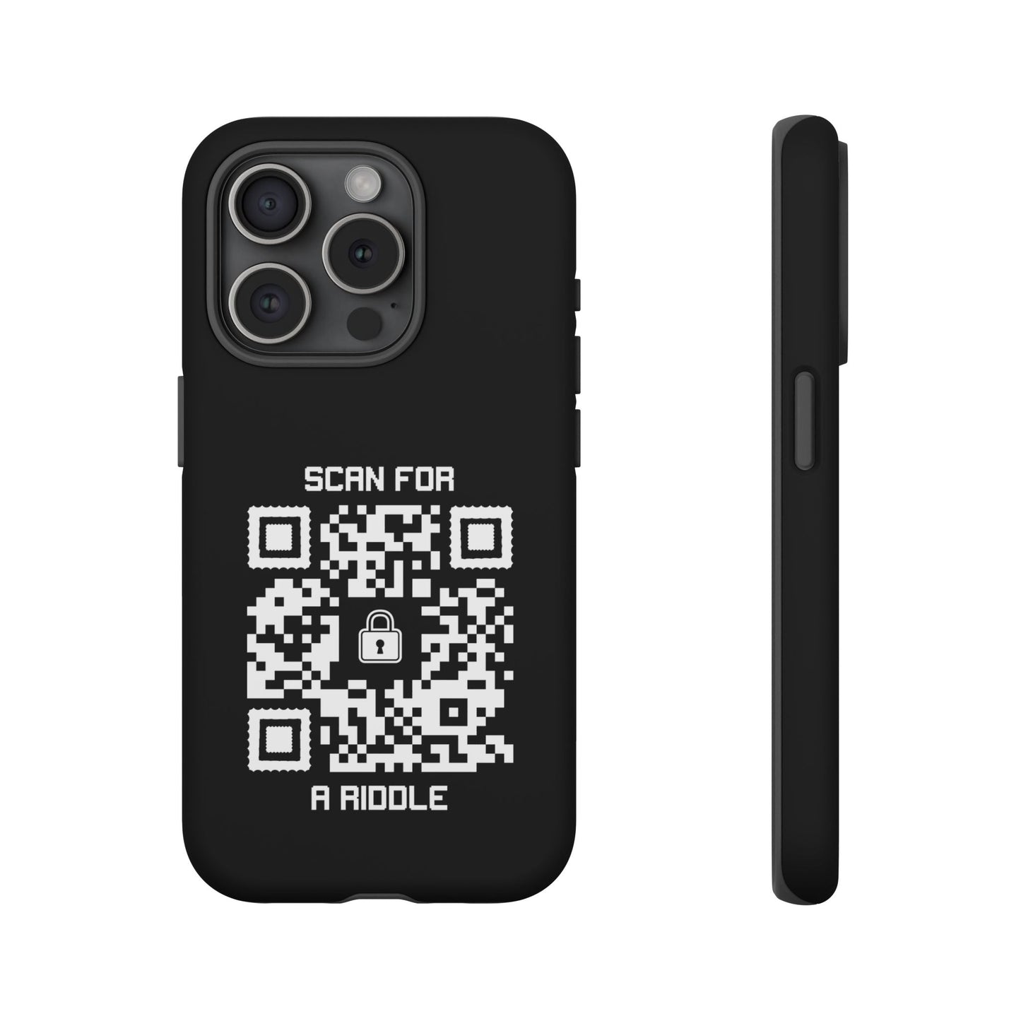 Hidden – Tough Case – Black – Scan for a Riddle - QR NATION