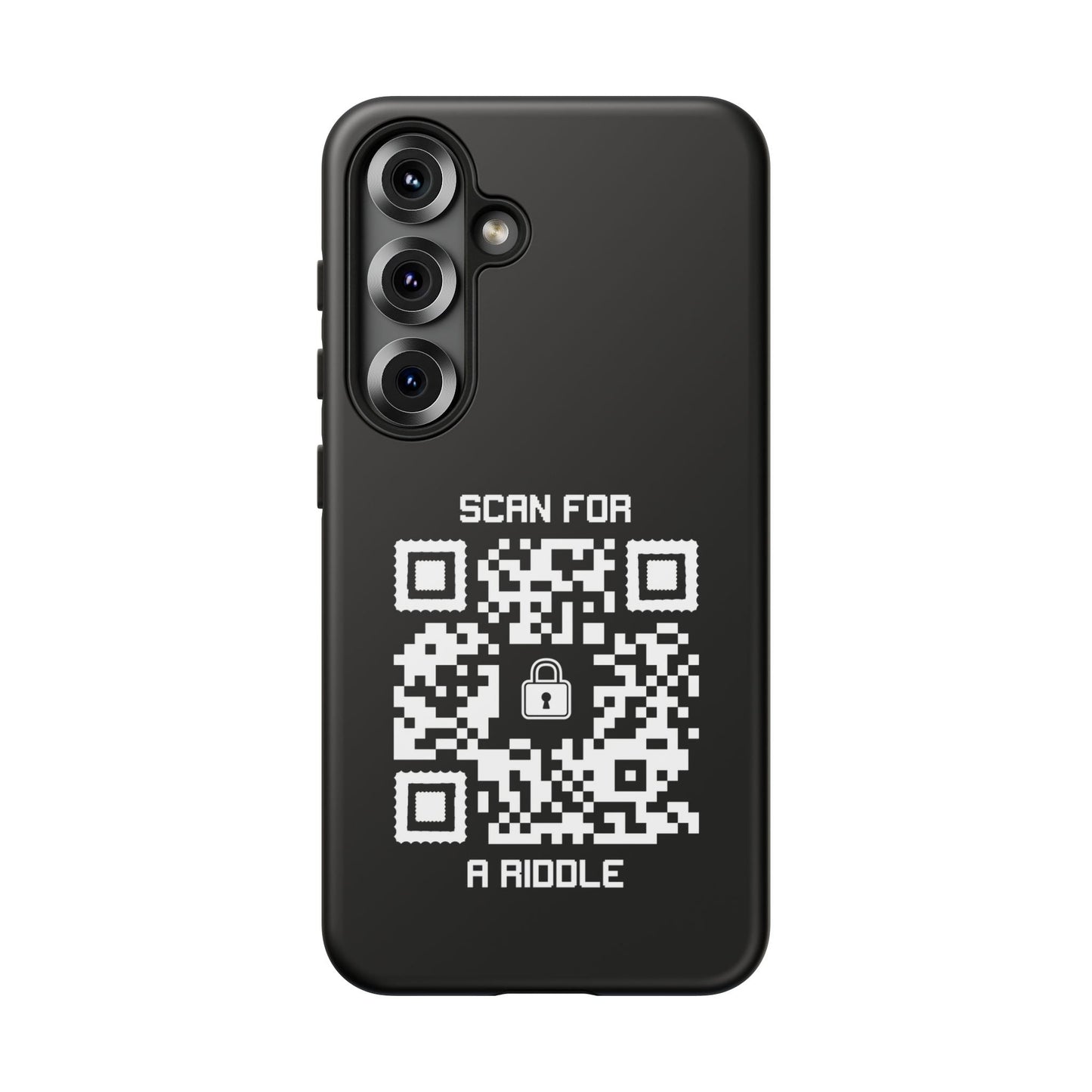 Hidden – Tough Case – Black – Scan for a Riddle - QR NATION