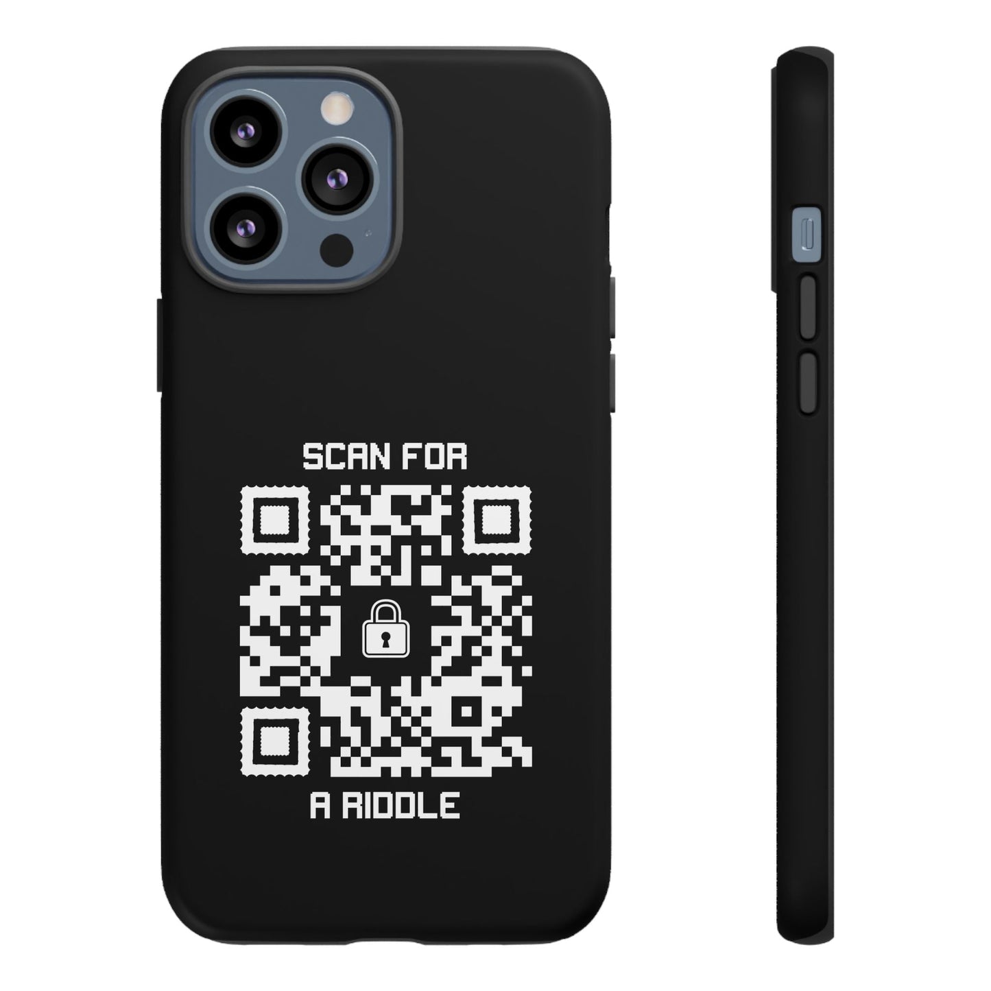 Hidden – Tough Case – Black – Scan for a Riddle - QR NATION