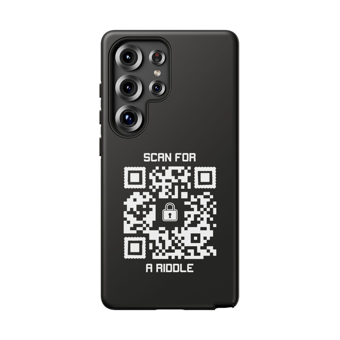 Hidden – Tough Case – Black – Scan for a Riddle - QR NATION