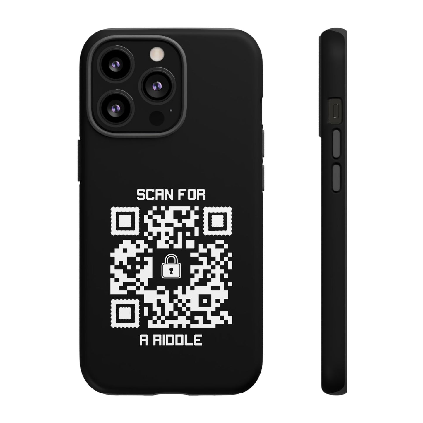 Hidden – Tough Case – Black – Scan for a Riddle - QR NATION