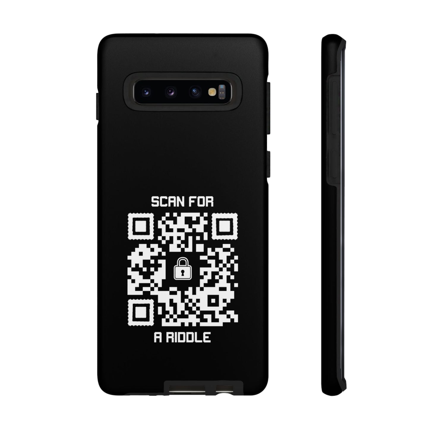 Hidden – Tough Case – Black – Scan for a Riddle - QR NATION