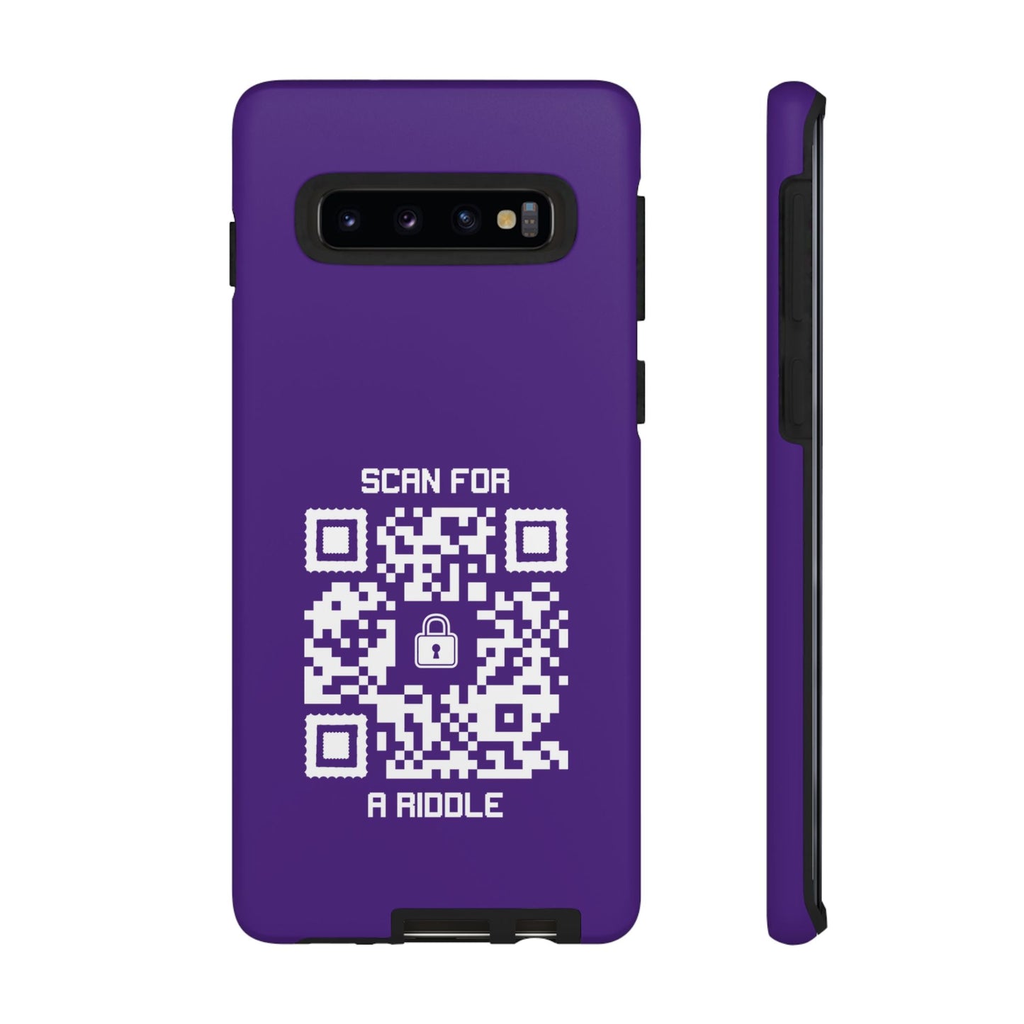 Hidden – Tough Case – Purple – Scan for a Riddle - QR NATION