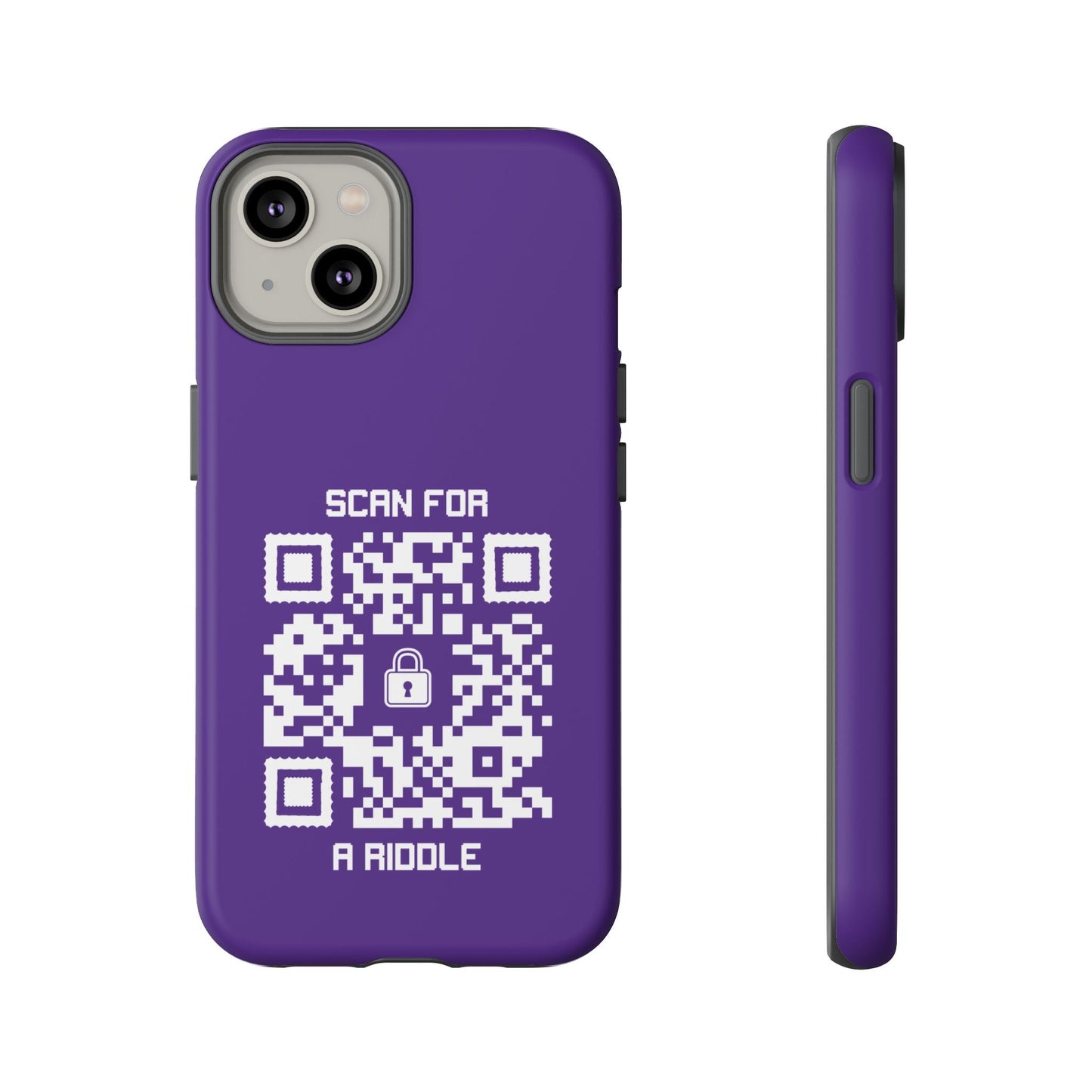 Hidden – Tough Case – Purple – Scan for a Riddle - QR NATION
