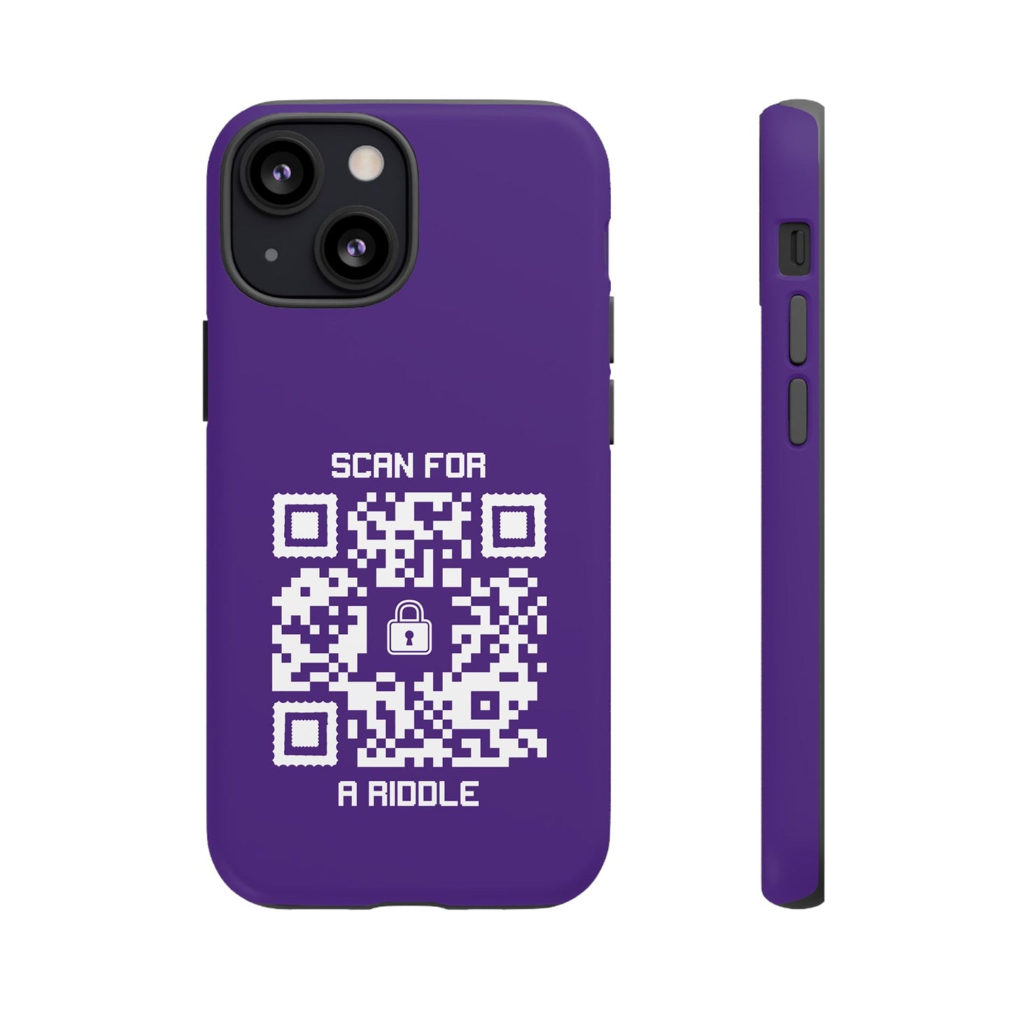 Hidden – Tough Case – Purple – Scan for a Riddle - QR NATION