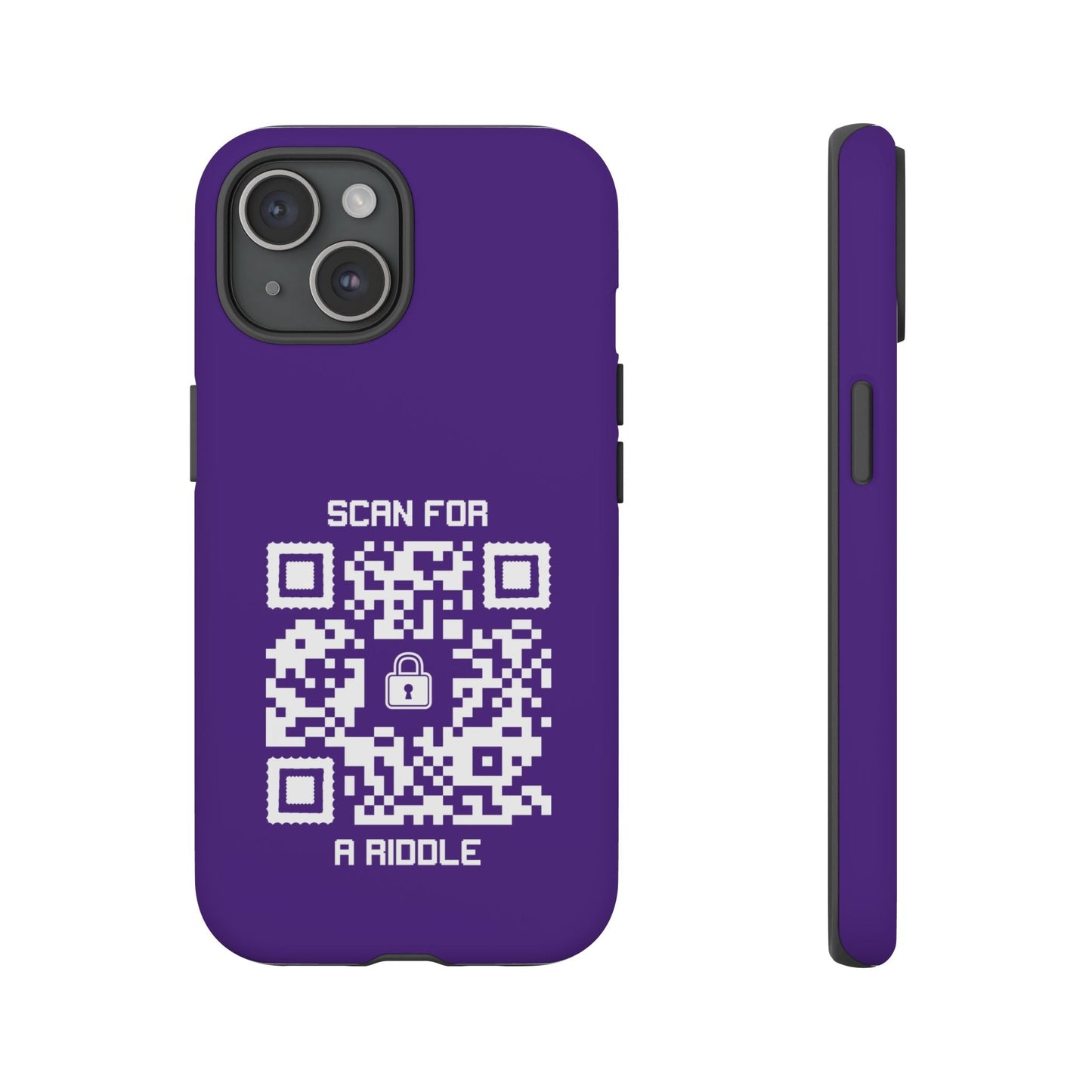 Hidden – Tough Case – Purple – Scan for a Riddle - QR NATION