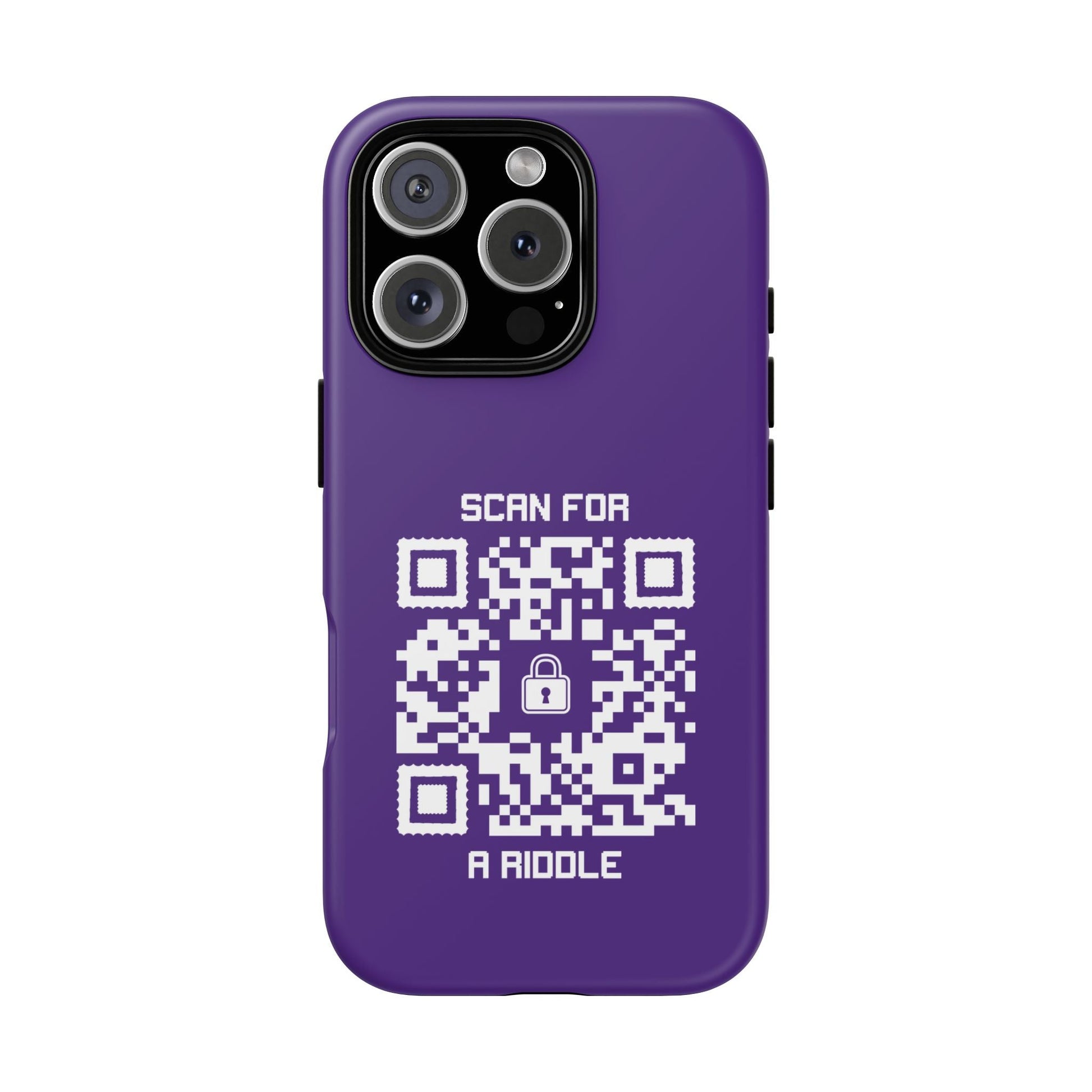Hidden – Tough Case – Purple – Scan for a Riddle - QR NATION