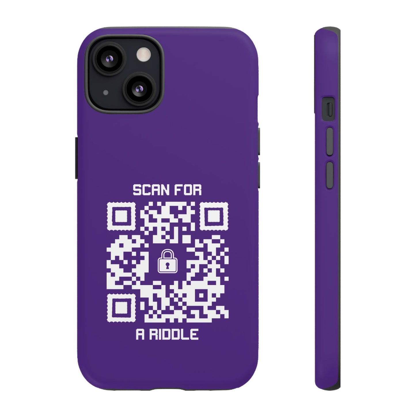 Hidden – Tough Case – Purple – Scan for a Riddle - QR NATION