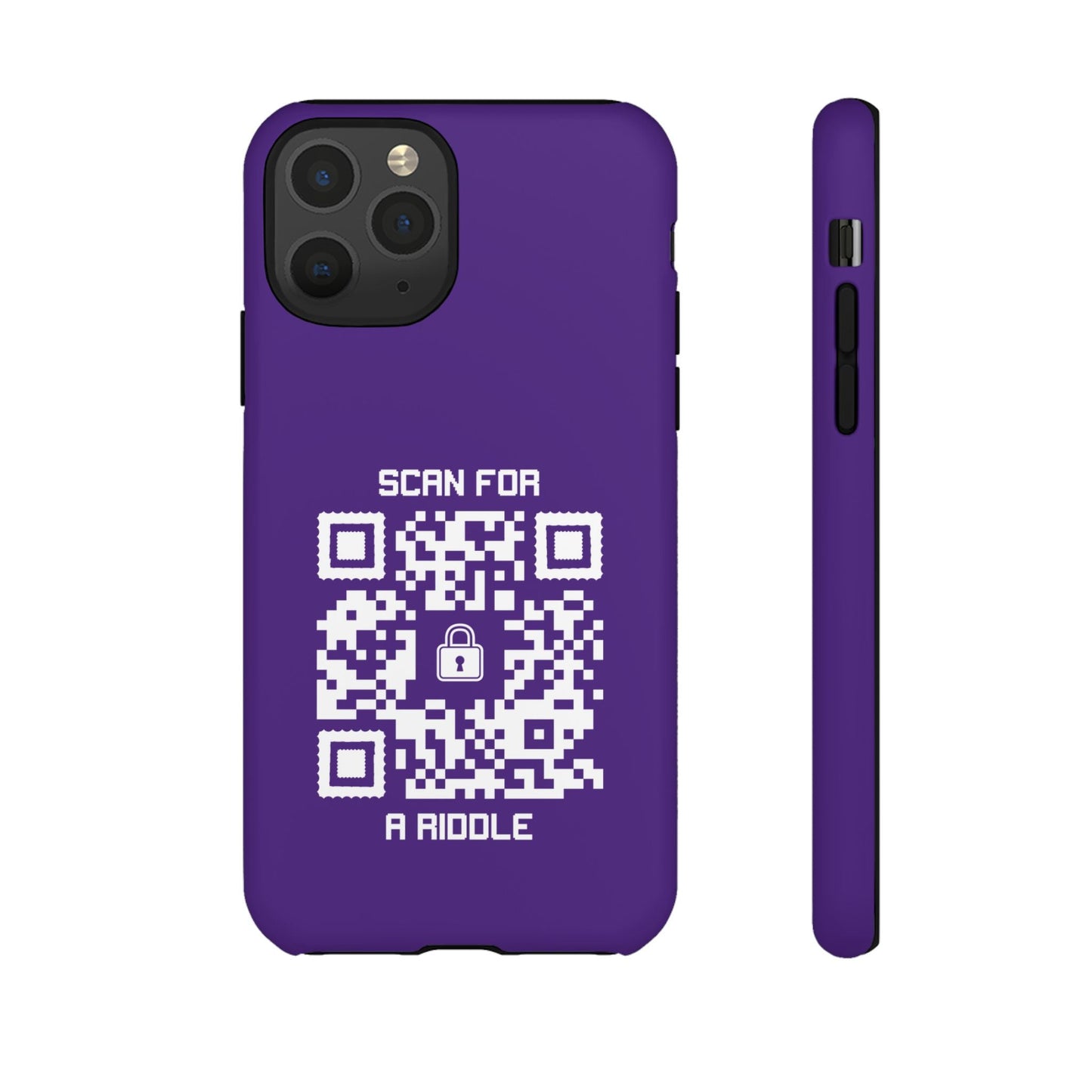 Hidden – Tough Case – Purple – Scan for a Riddle - QR NATION