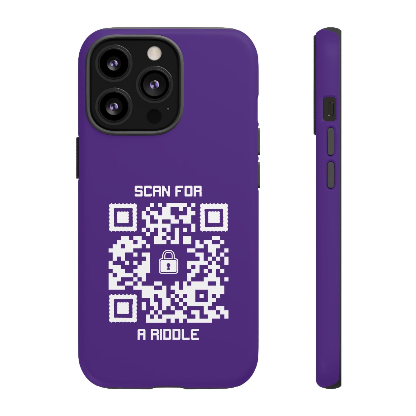 Hidden – Tough Case – Purple – Scan for a Riddle - QR NATION