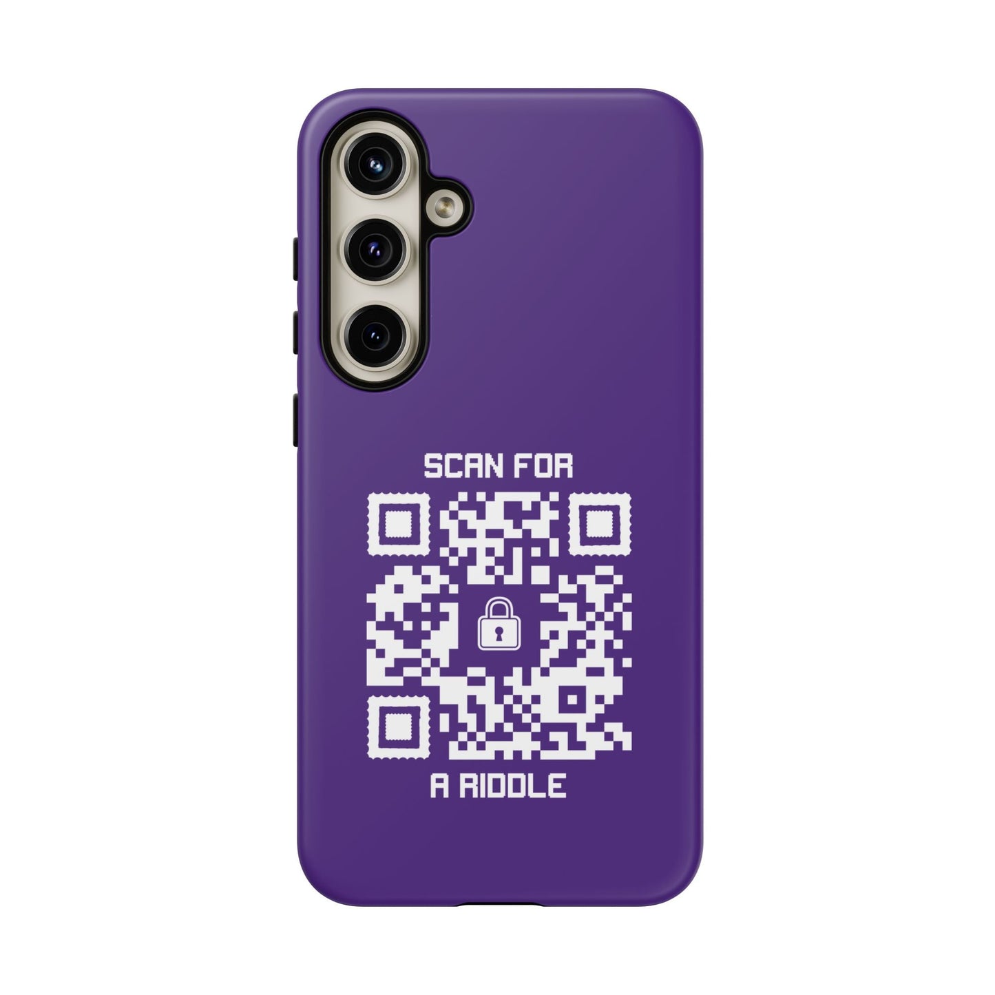 Hidden – Tough Case – Purple – Scan for a Riddle - QR NATION