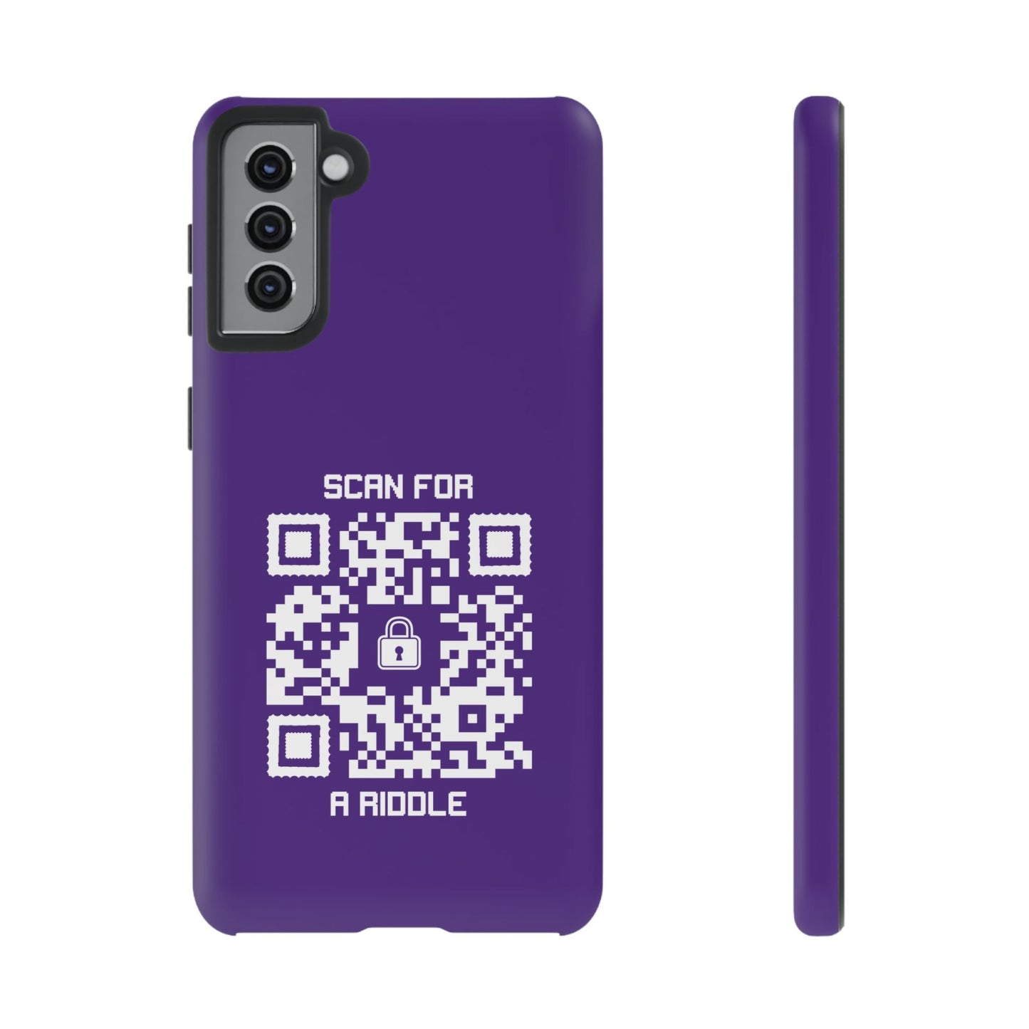 Hidden – Tough Case – Purple – Scan for a Riddle - QR NATION