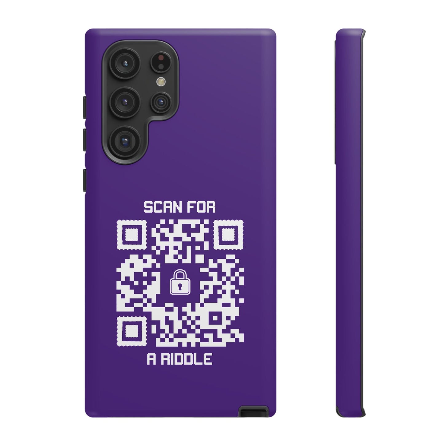 Hidden – Tough Case – Purple – Scan for a Riddle - QR NATION