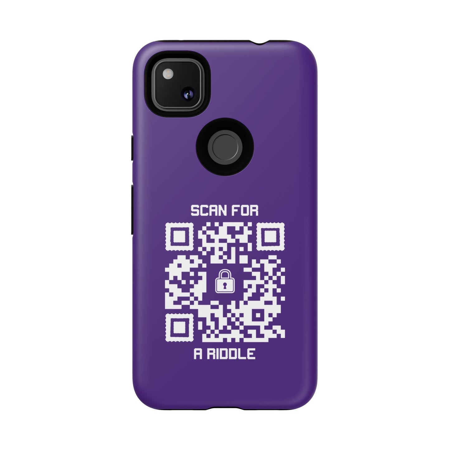Hidden – Tough Case – Purple – Scan for a Riddle - QR NATION