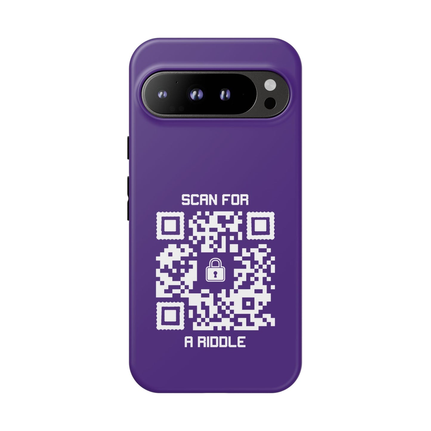 Hidden – Tough Case – Purple – Scan for a Riddle - QR NATION