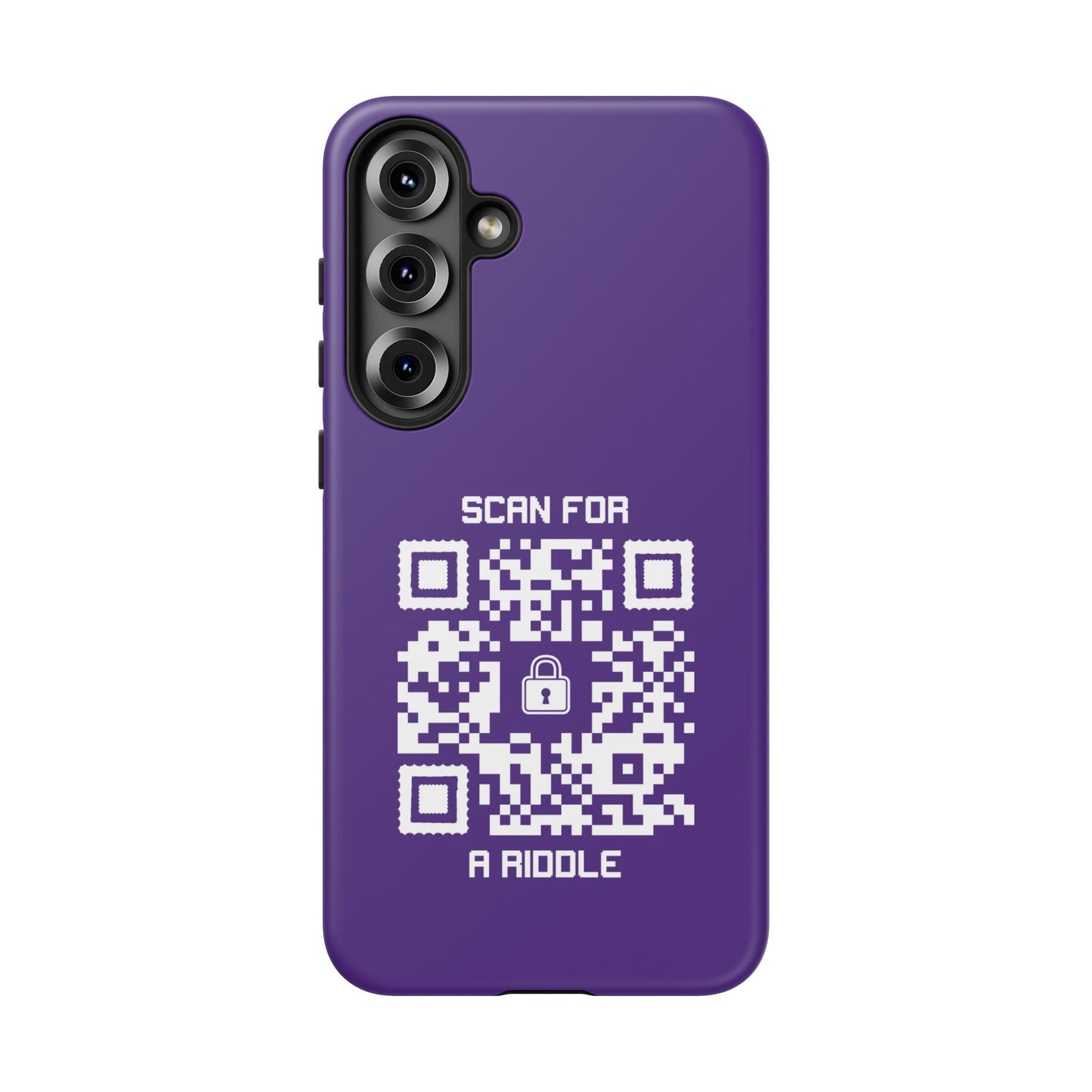 Hidden – Tough Case – Purple – Scan for a Riddle - QR NATION